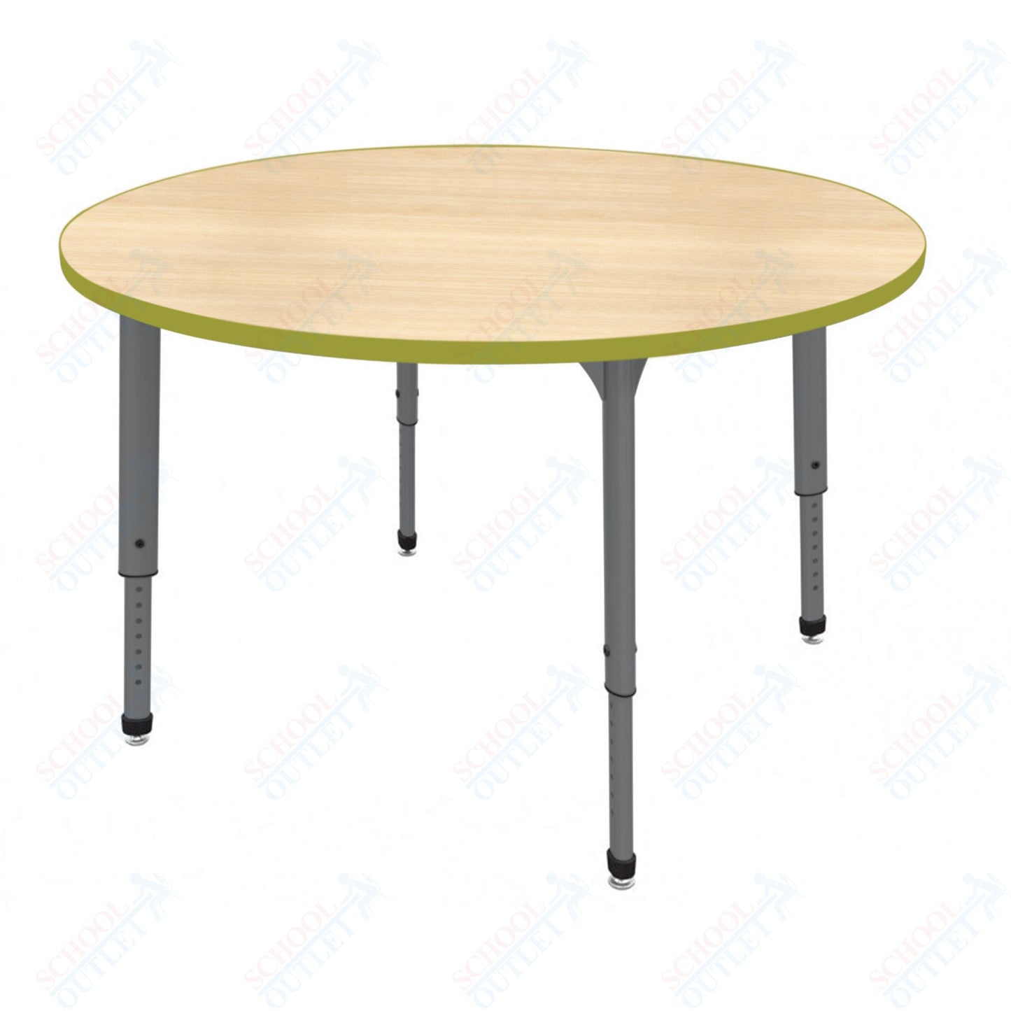 Marco Apex Series 60" Round Preschool Activity Table Height Adjustable Legs 17"-24" (38-2207-MB)