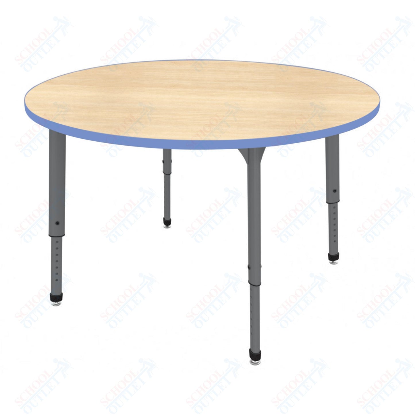 Marco Apex Series 60" Round Preschool Activity Table Height Adjustable Legs 17"-24" (38-2207-MB)