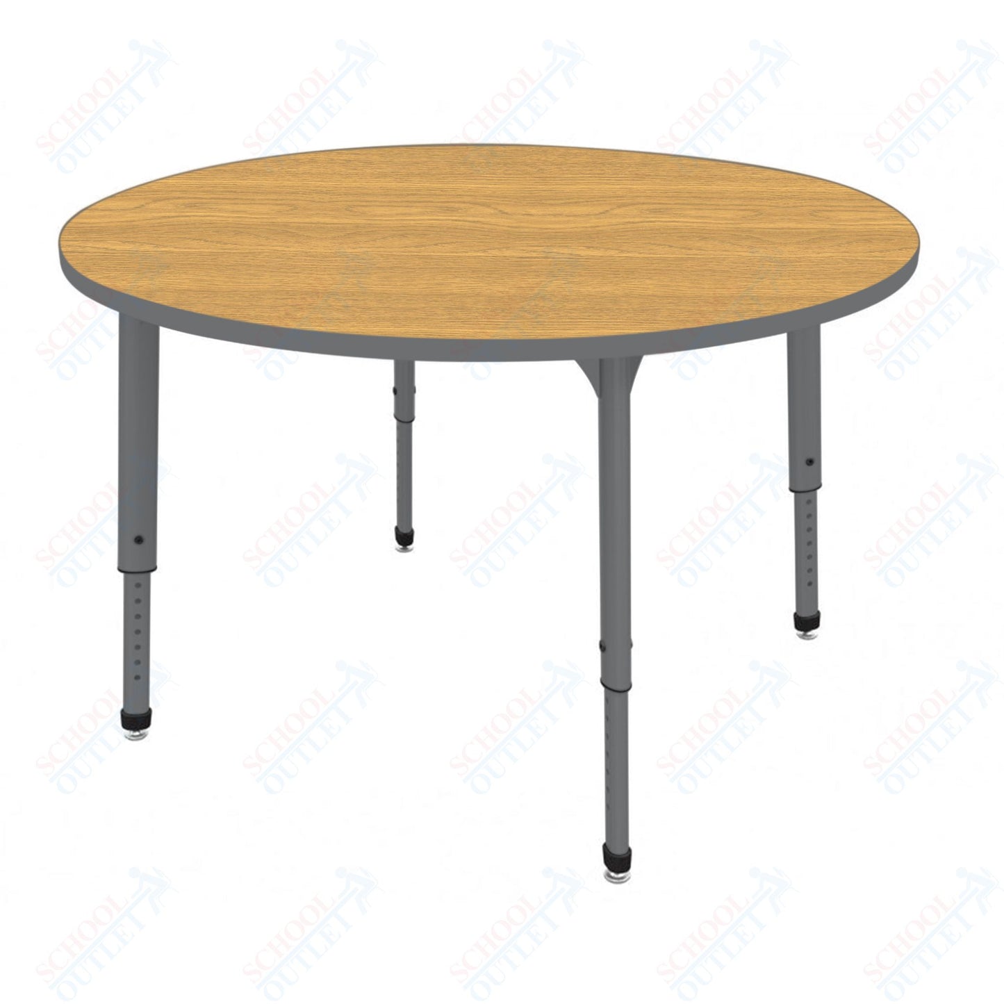 Marco Apex Series 60" Round Preschool Activity Table Height Adjustable Legs 17"-24" (38-2207-MB)