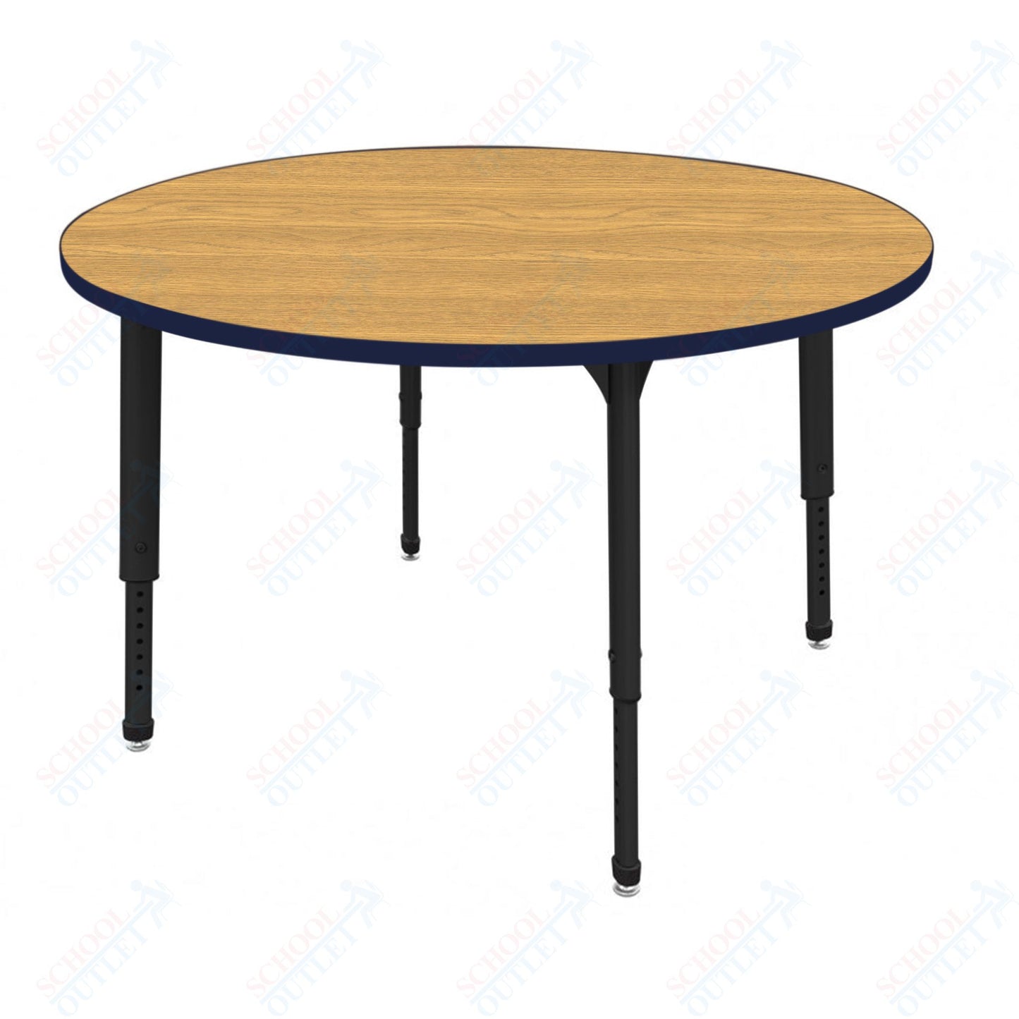 Marco Apex Series 60" Round Preschool Activity Table Height Adjustable Legs 17"-24" (38-2207-MB)