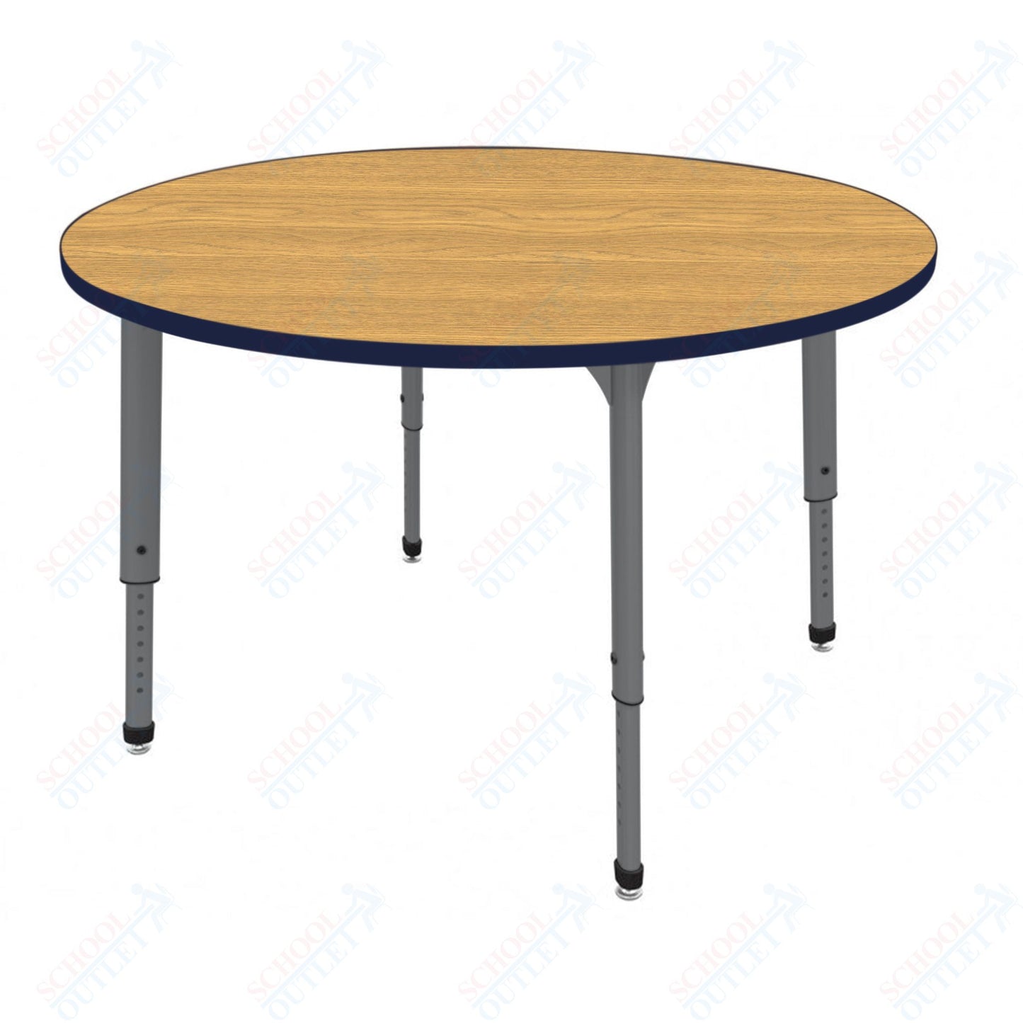 Marco Apex Series 60" Round Preschool Activity Table Height Adjustable Legs 17"-24" (38-2207-MB)