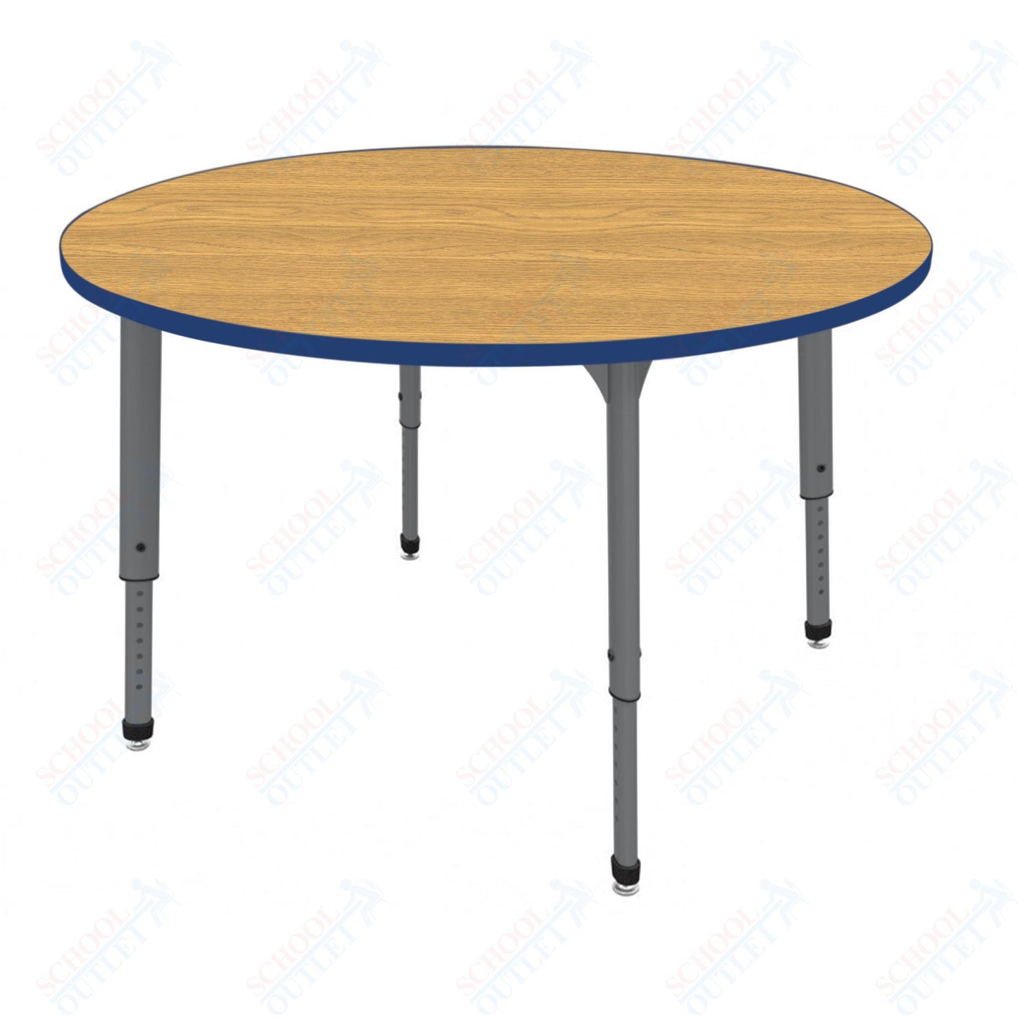 Marco Apex Series 60" Round Preschool Activity Table Height Adjustable Legs 17"-24" (38-2207-MB)