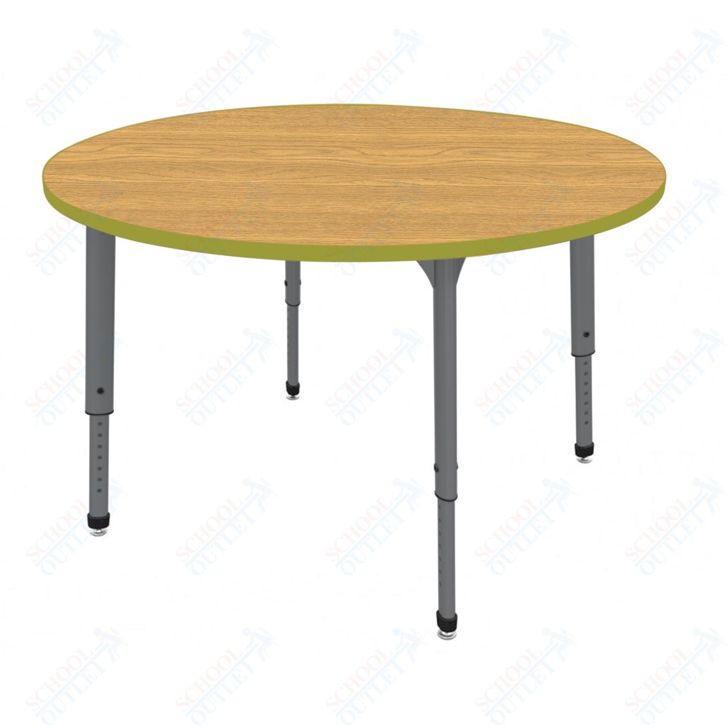 Marco Apex Series 60" Round Preschool Activity Table Height Adjustable Legs 17"-24" (38-2207-MB)