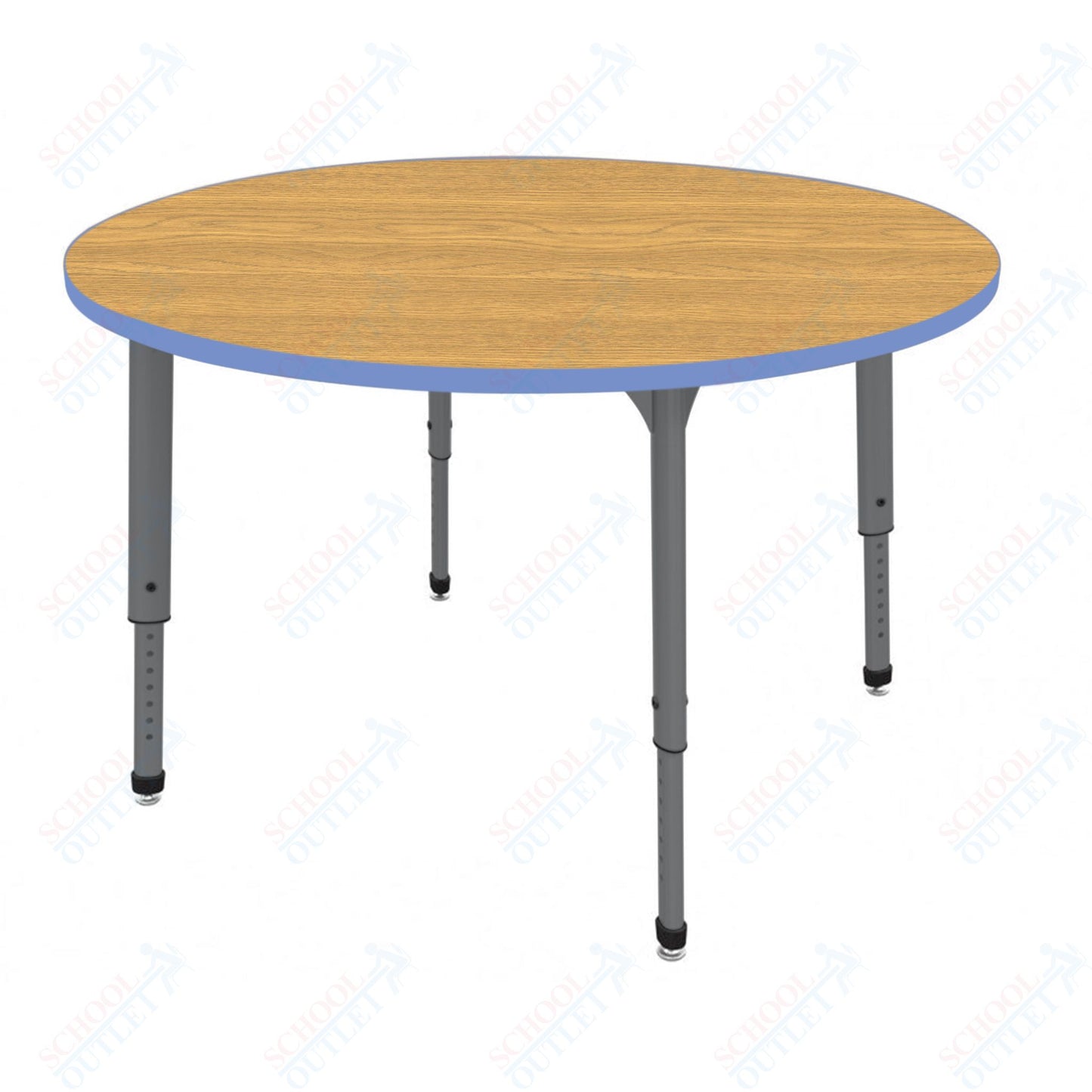 Marco Apex Series 60" Round Preschool Activity Table Height Adjustable Legs 17"-24" (38-2207-MB)