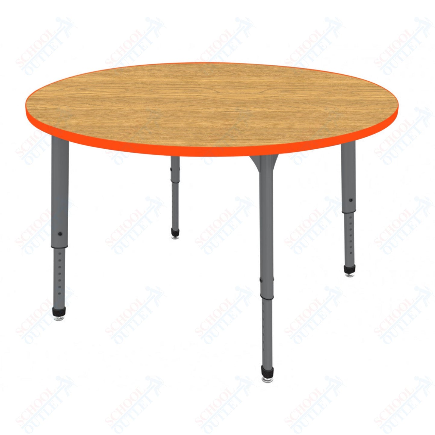 Marco Apex Series 60" Round Preschool Activity Table Height Adjustable Legs 17"-24" (38-2207-MB)