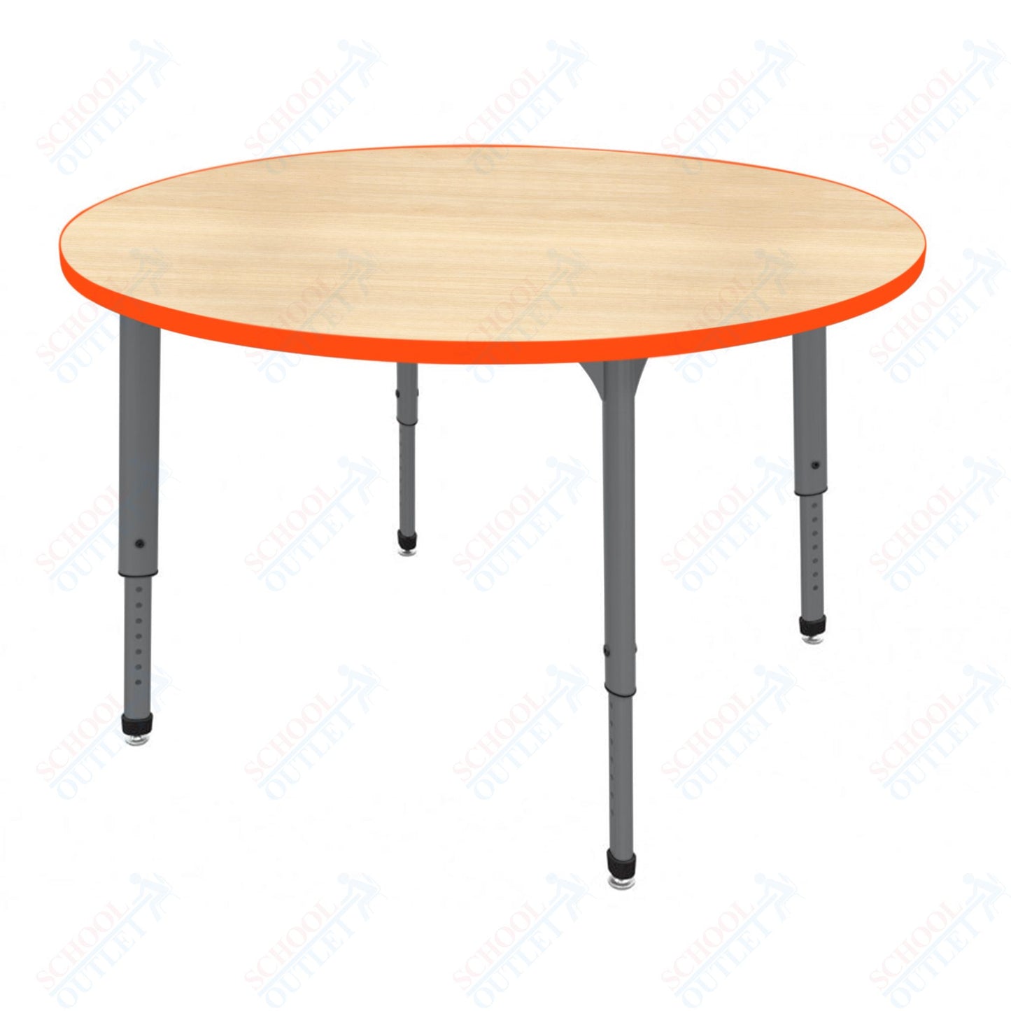Marco Apex Series 60" Round Preschool Activity Table Height Adjustable Legs 17"-24" (38-2207-MB)