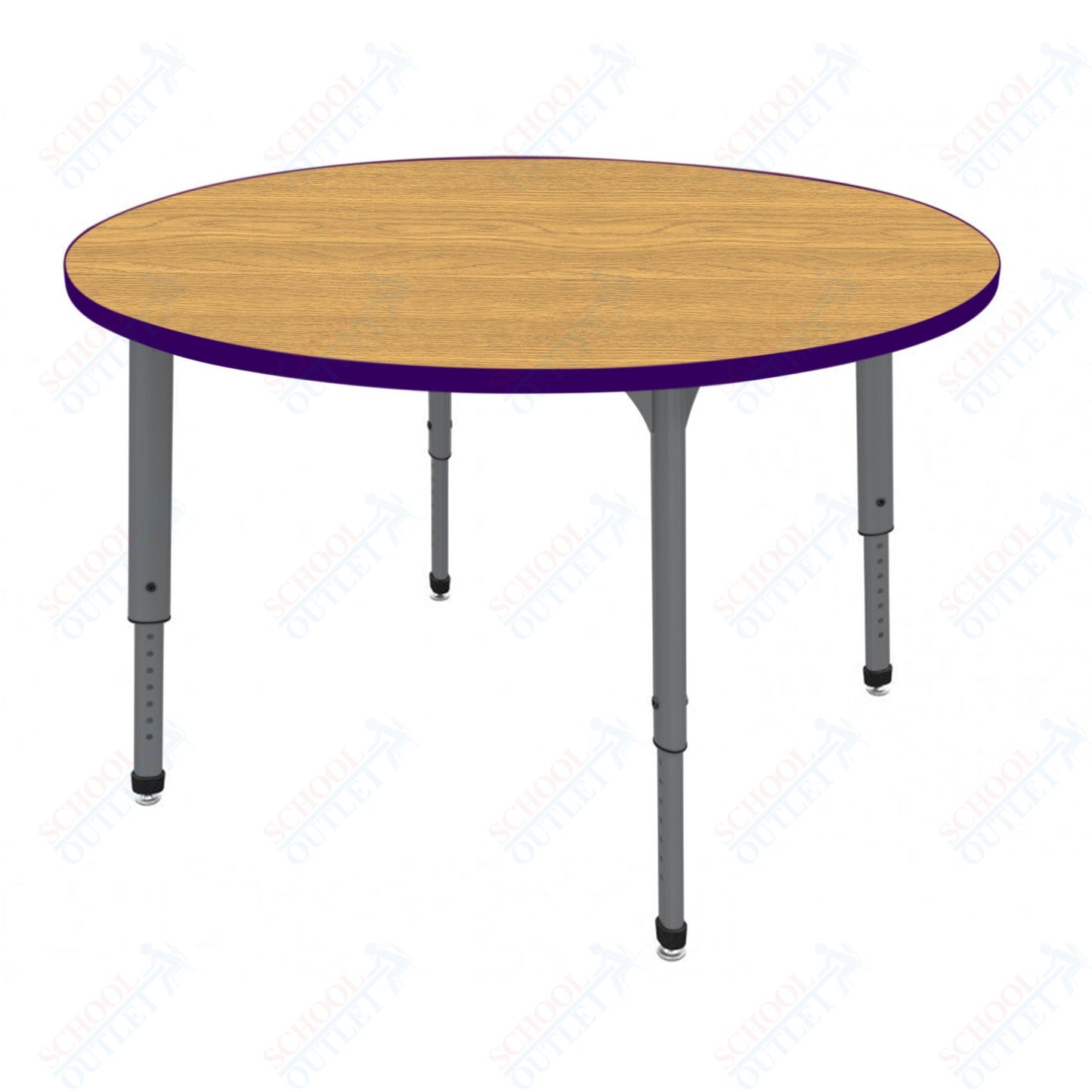 Marco Apex Series 60" Round Preschool Activity Table Height Adjustable Legs 17"-24" (38-2207-MB)