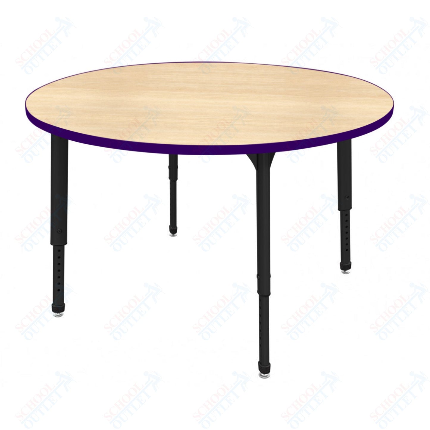 Marco Apex Series 60" Round Preschool Activity Table Height Adjustable Legs 17"-24" (38-2207-MB)
