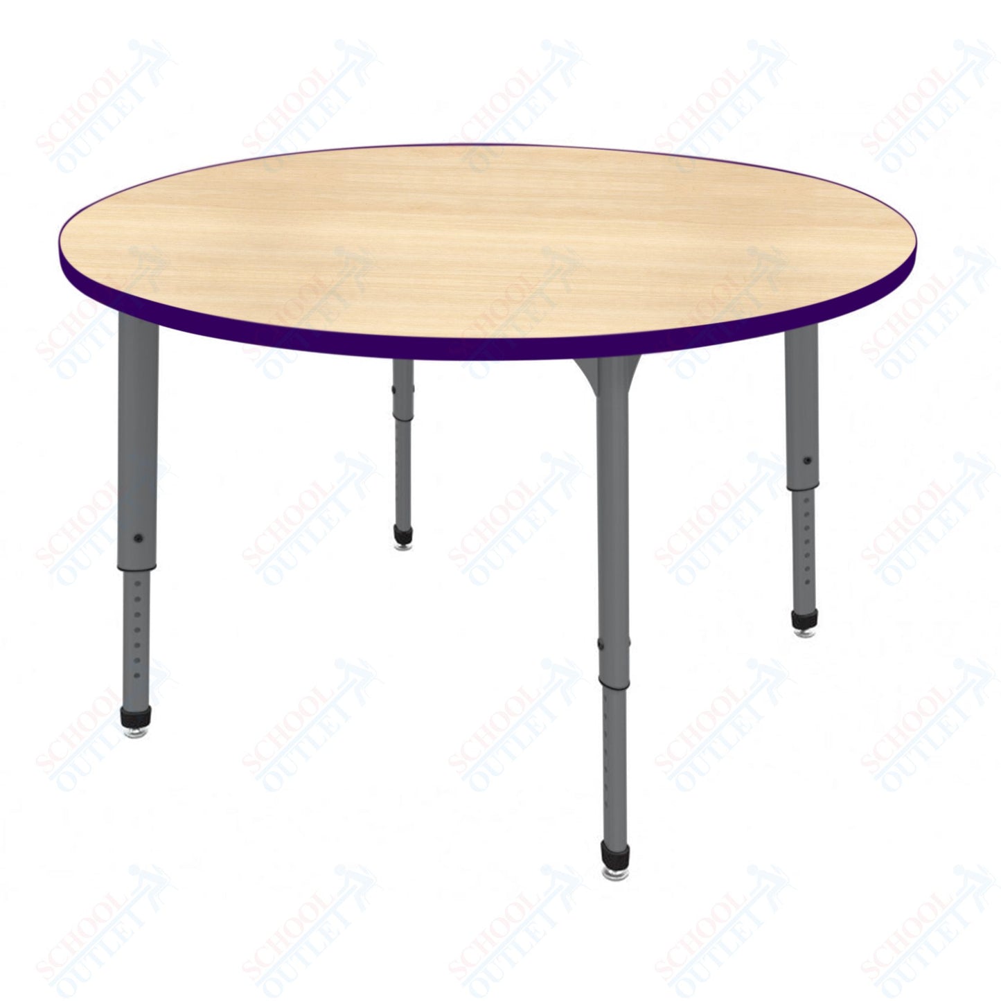 Marco Apex Series 60" Round Preschool Activity Table Height Adjustable Legs 17"-24" (38-2207-MB)