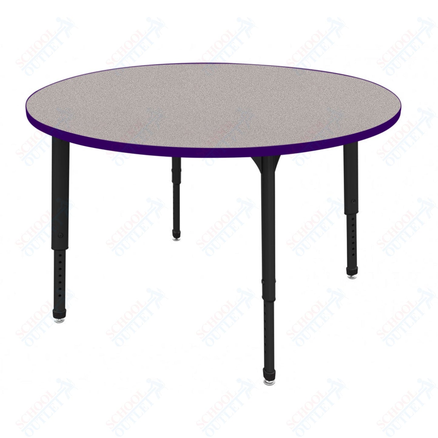 Marco Apex Series 60" Round Preschool Activity Table Height Adjustable Legs 17"-24" (38-2207-MB)