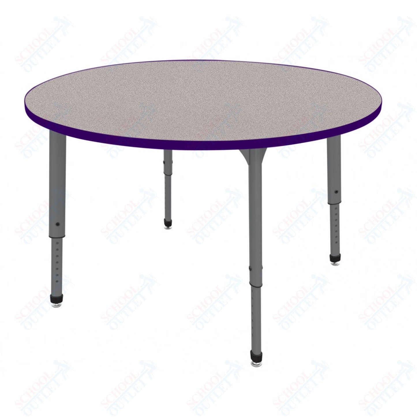 Marco Apex Series 60" Round Preschool Activity Table Height Adjustable Legs 17"-24" (38-2207-MB)