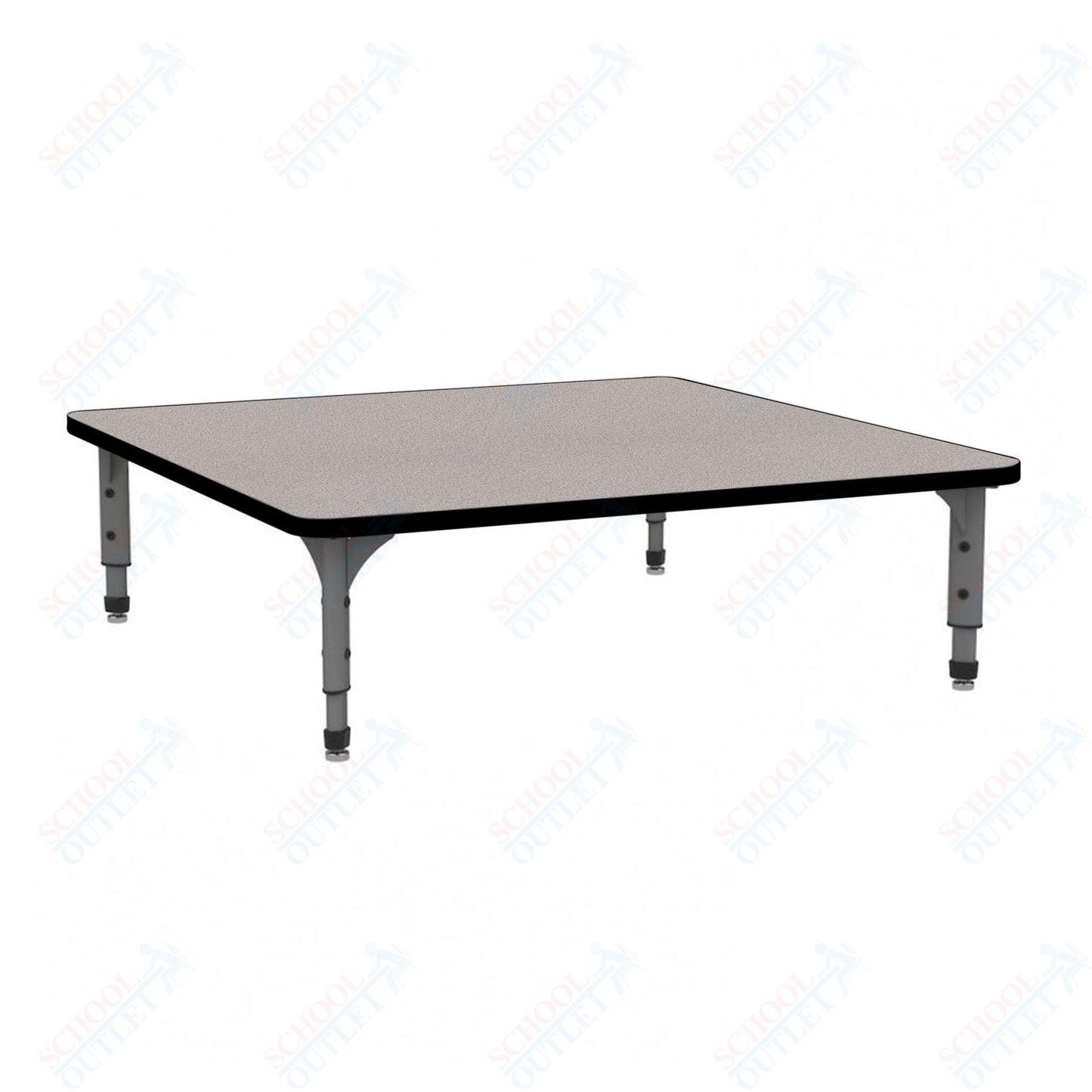 Marco 48" Square Floor Table Adjustable Height 12"-15" (38-2216-MC)