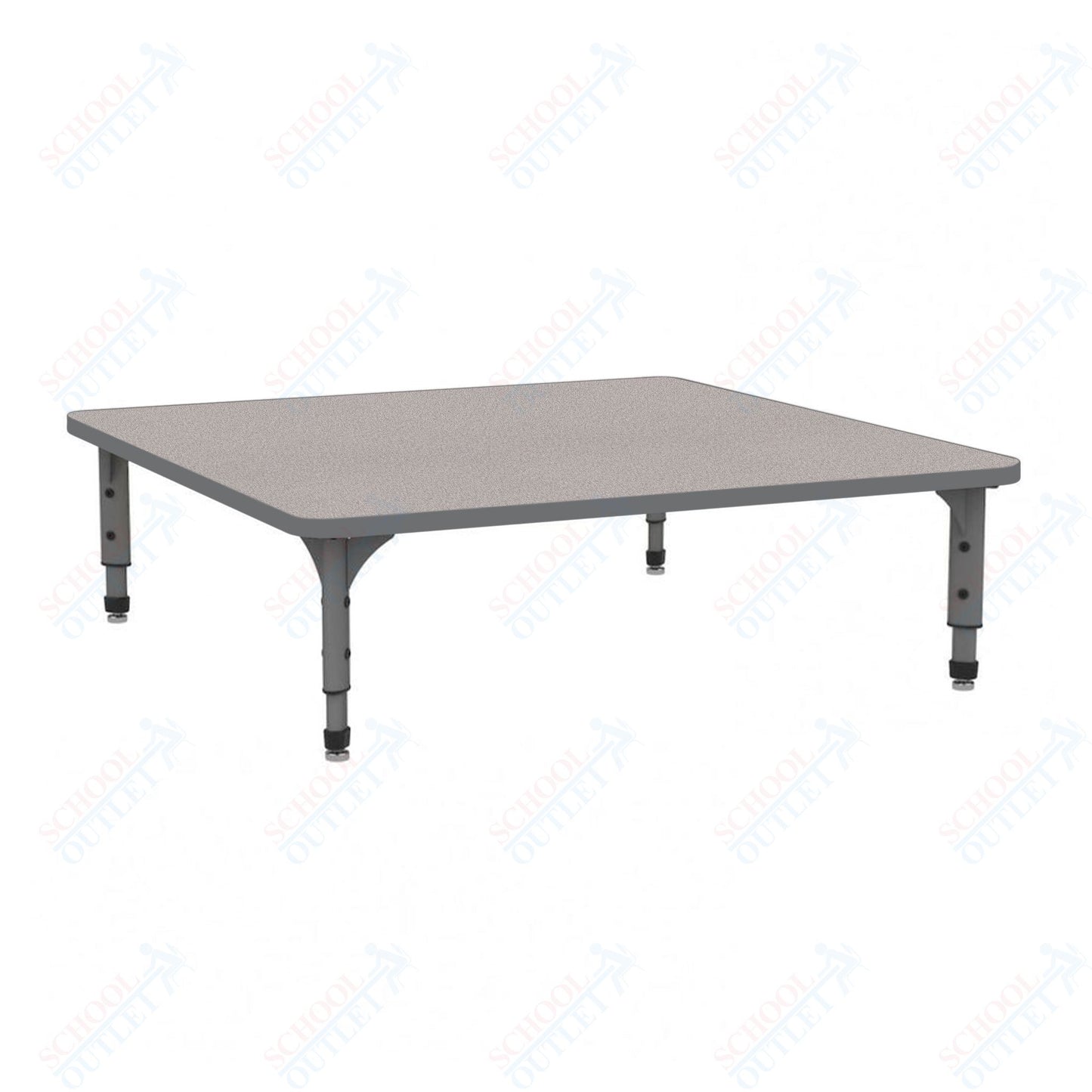 Marco 48" Square Floor Table Adjustable Height 12"-15" (38-2216-MC)