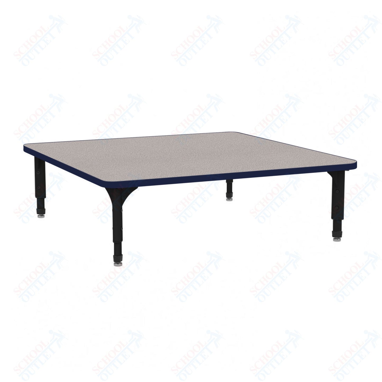 Marco 48" Square Floor Table Adjustable Height 12"-15" (38-2216-MC)