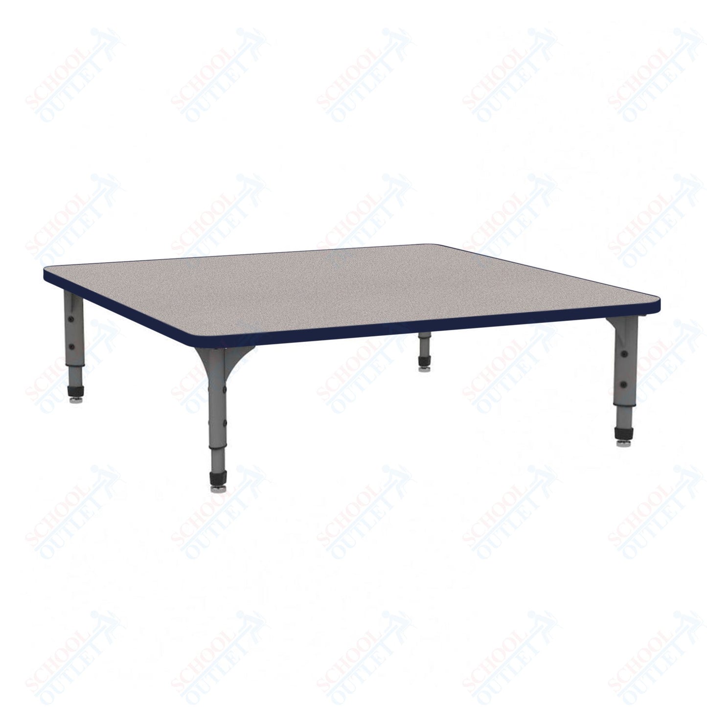 Marco 48" Square Floor Table Adjustable Height 12"-15" (38-2216-MC)