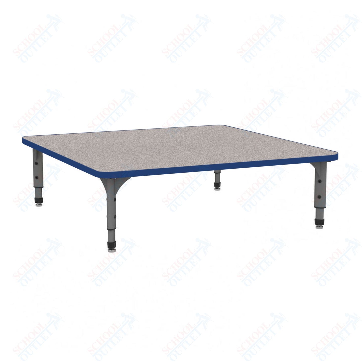 Marco 48" Square Floor Table Adjustable Height 12"-15" (38-2216-MC)