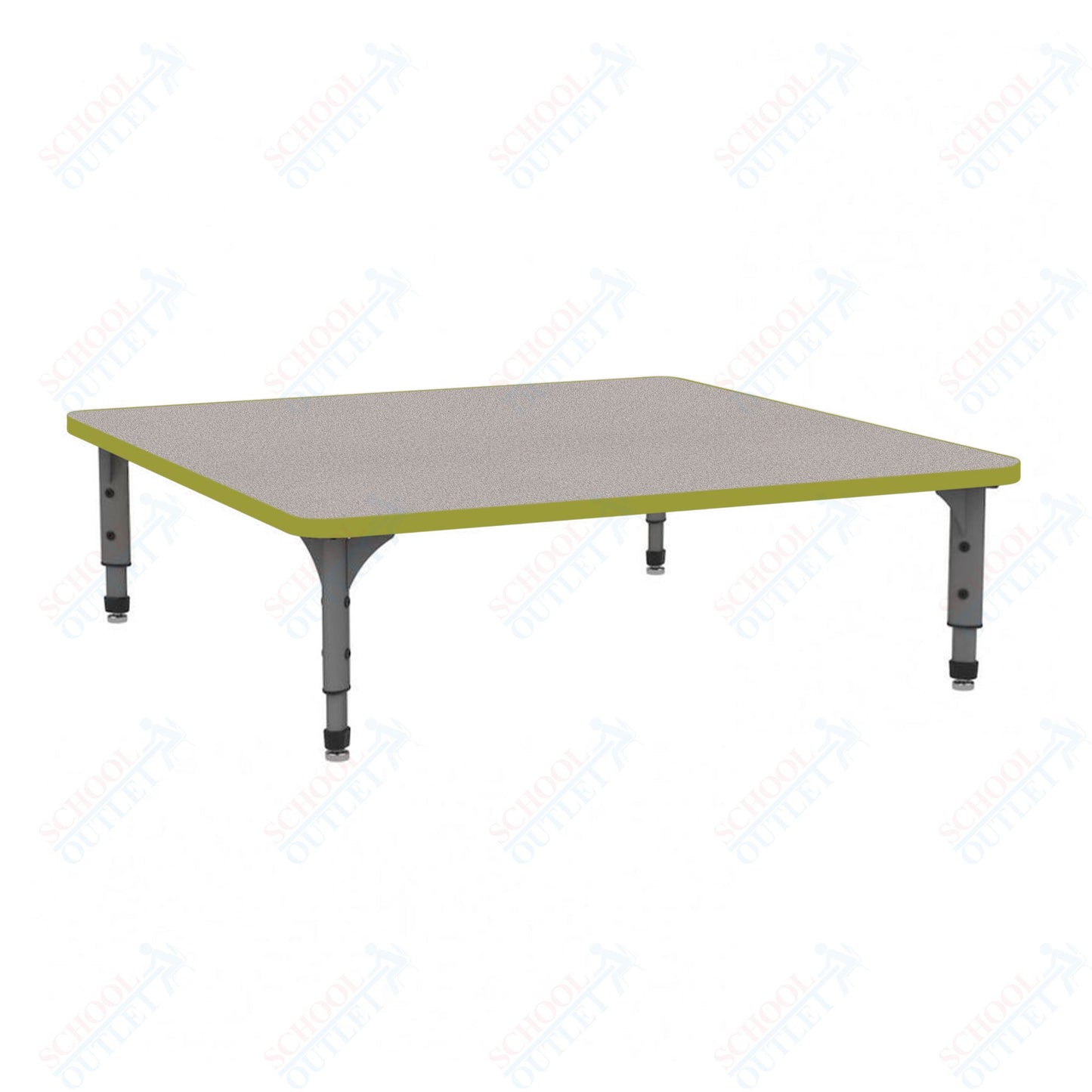 Marco 48" Square Floor Table Adjustable Height 12"-15" (38-2216-MC)