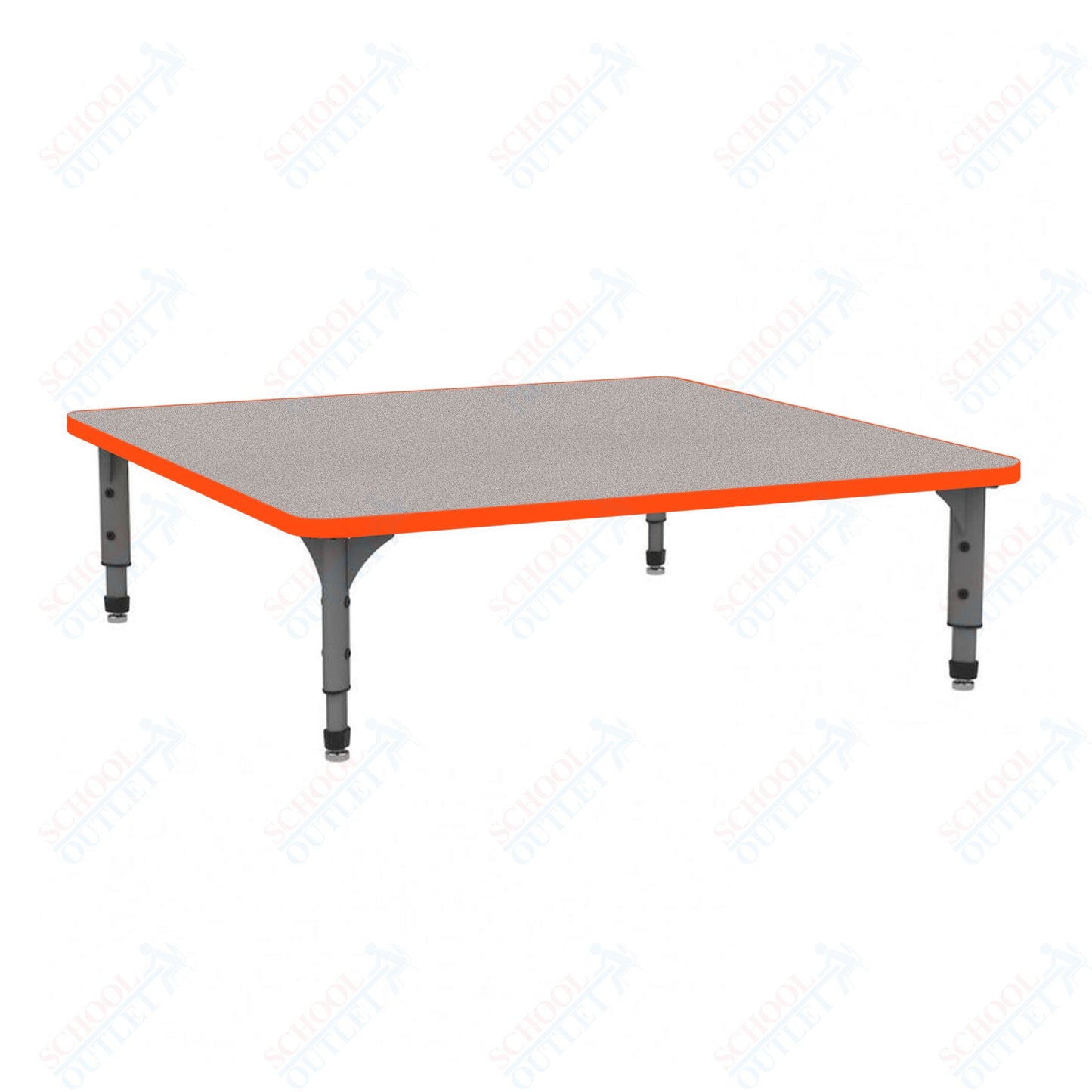 Marco 48" Square Floor Table Adjustable Height 12"-15" (38-2216-MC)