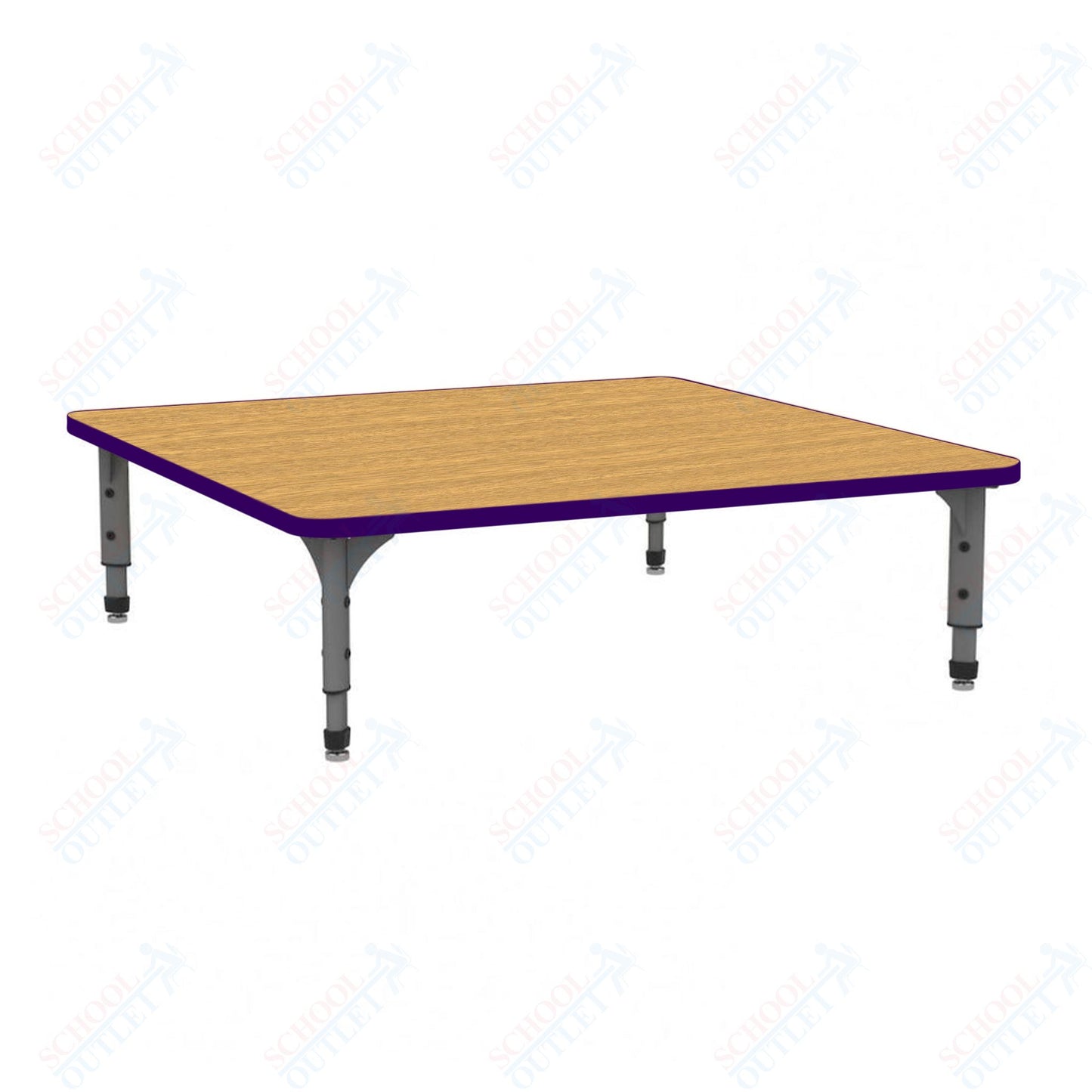 Marco 48" Square Floor Table Adjustable Height 12"-15" (38-2216-MC)