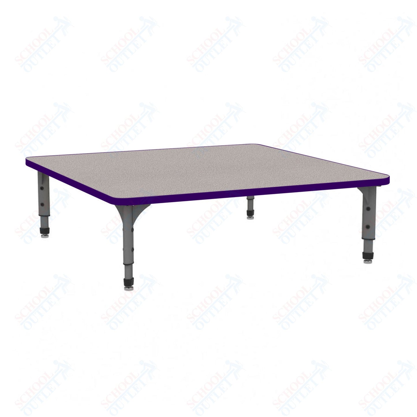 Marco 48" Square Floor Table Adjustable Height 12"-15" (38-2216-MC)