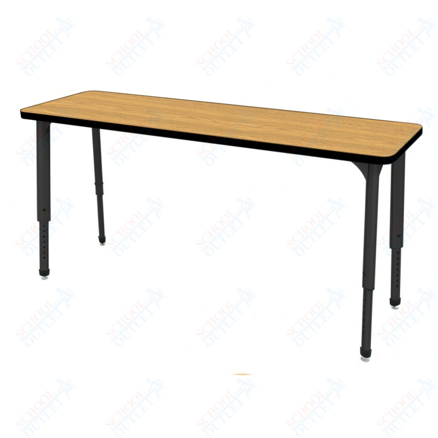 Marco Apex Series Rectangle Preschool Collaborative Desk 20" x 60" Adjustable Height 17"-24" (38-2222-MB)