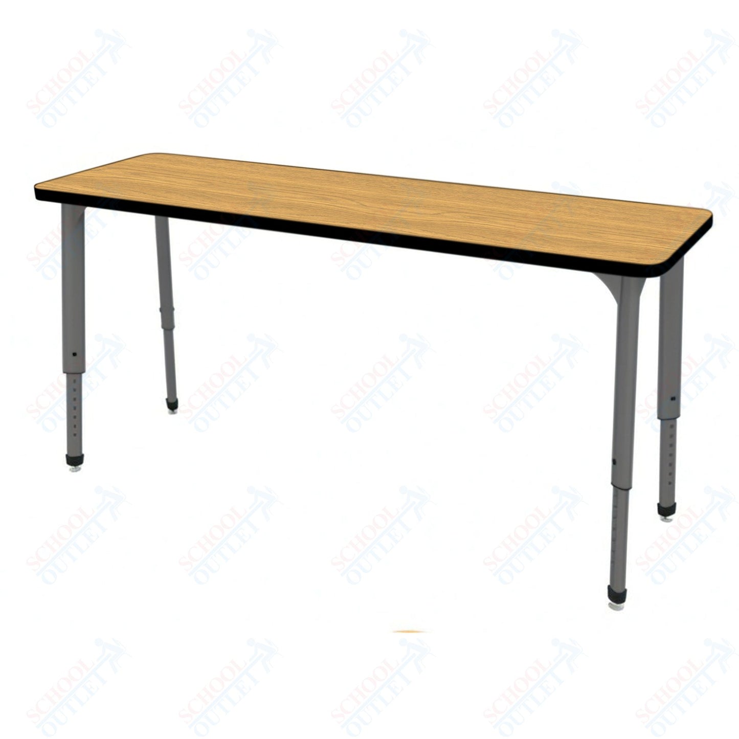 Marco Apex Series Rectangle Preschool Collaborative Desk 20" x 60" Adjustable Height 17"-24" (38-2222-MB)