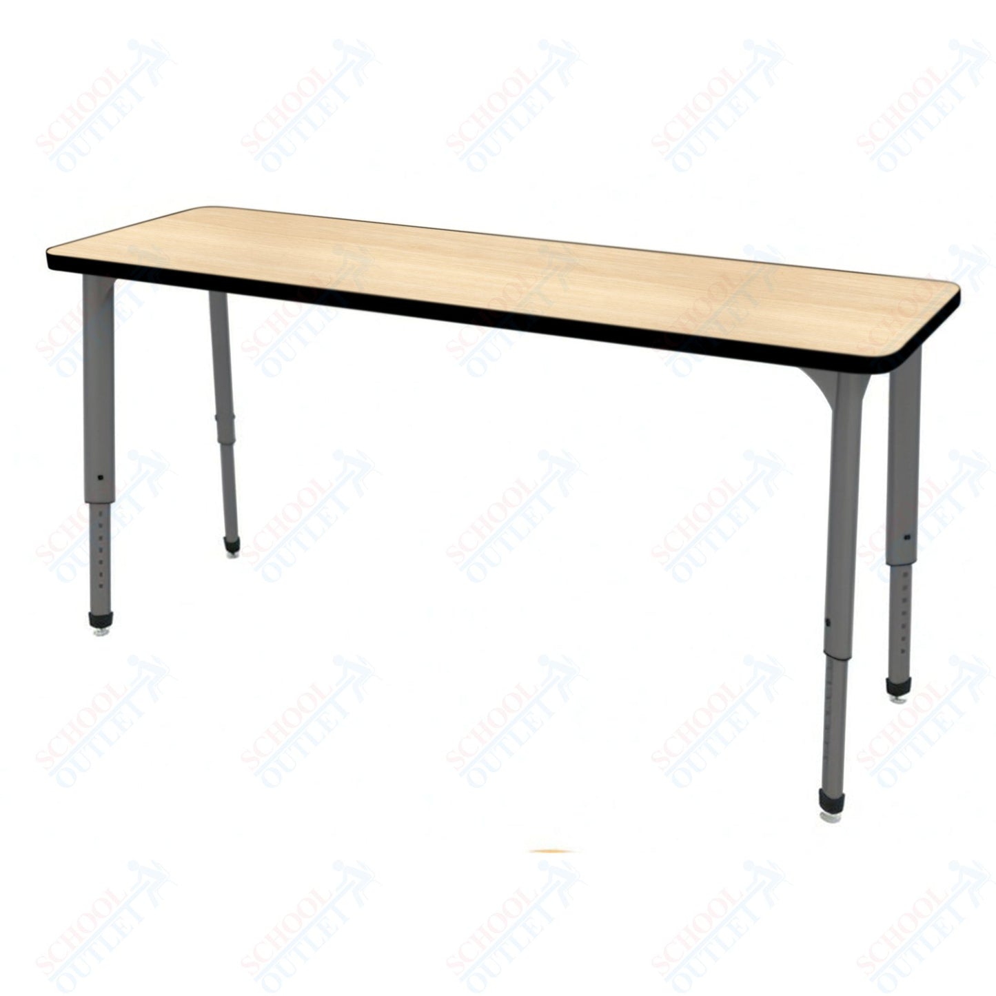 Marco Apex Series Rectangle Preschool Collaborative Desk 20" x 60" Adjustable Height 17"-24" (38-2222-MB)
