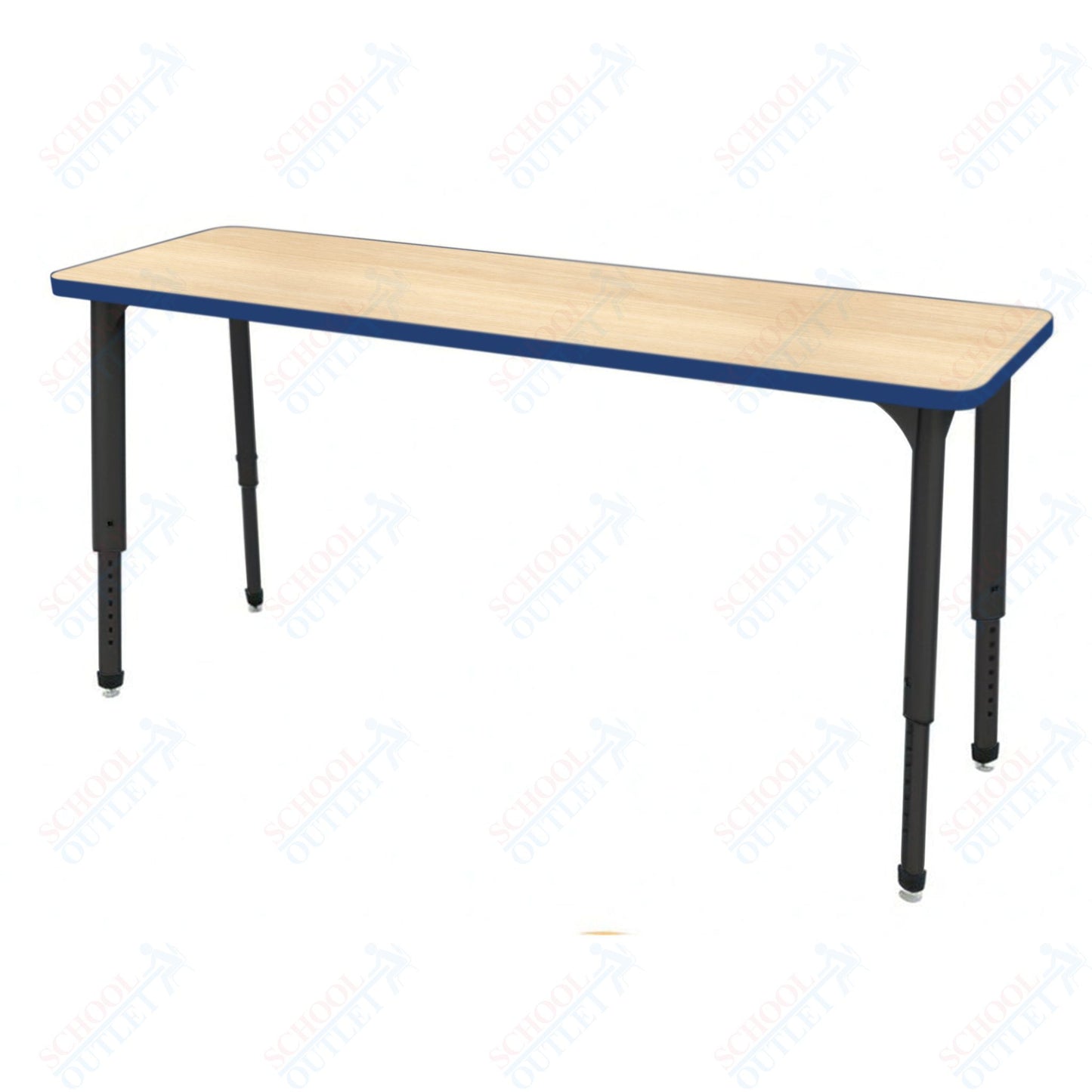 Marco Apex Series Rectangle Preschool Collaborative Desk 20" x 60" Adjustable Height 17"-24" (38-2222-MB)