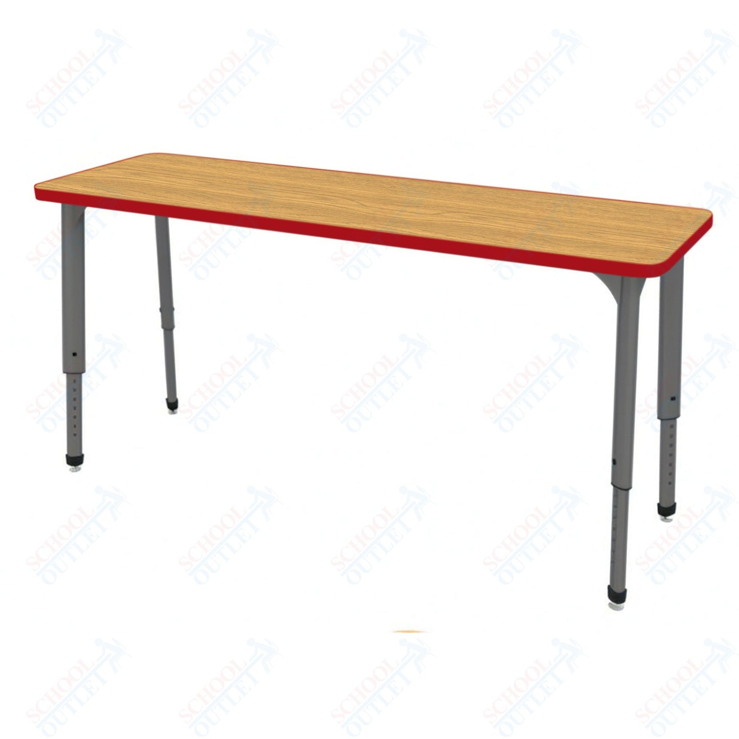 Marco Apex Series Rectangle Preschool Collaborative Desk 20" x 60" Adjustable Height 17"-24" (38-2222-MB)