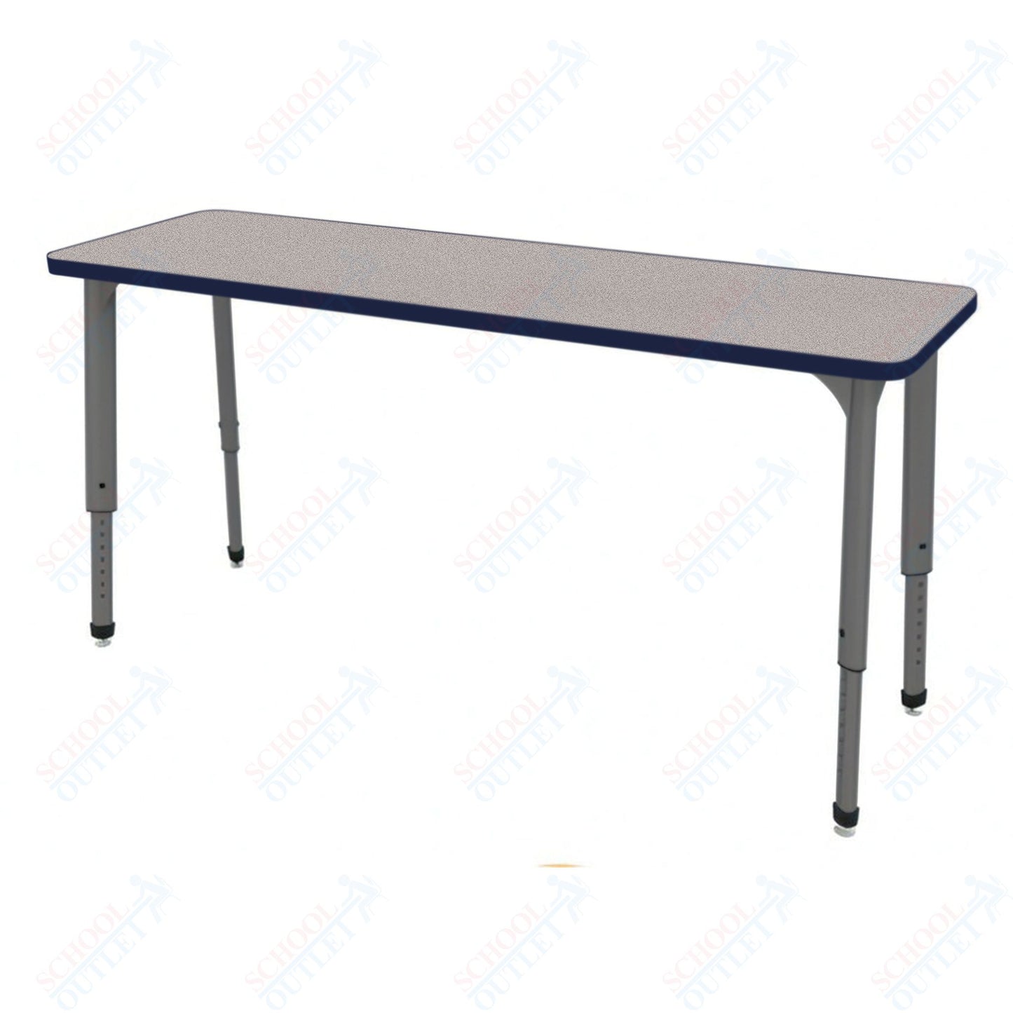 Marco Apex Series Rectangle Preschool Collaborative Desk 20" x 60" Adjustable Height 17"-24" (38-2222-MB)