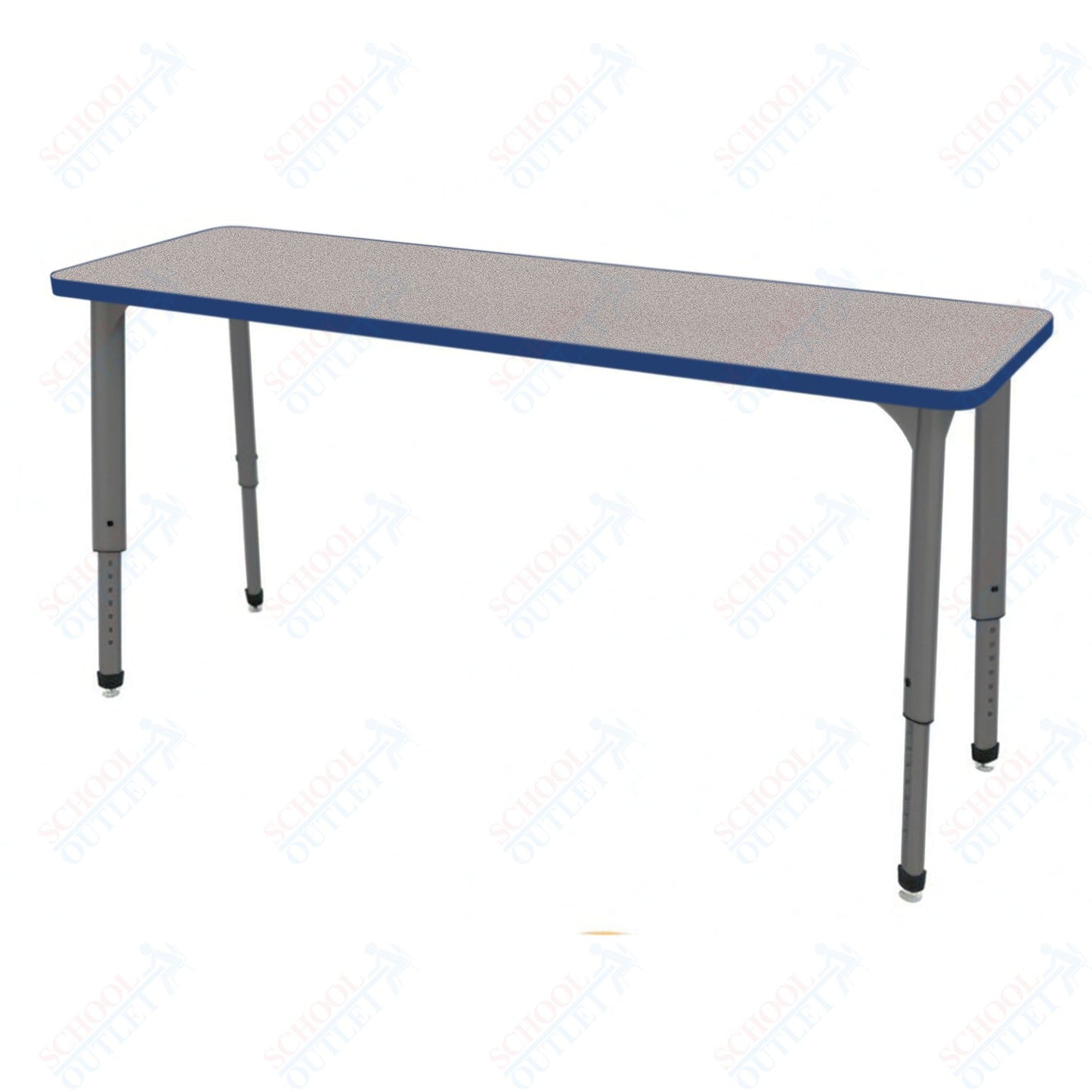 Marco Apex Series Rectangle Preschool Collaborative Desk 20" x 60" Adjustable Height 17"-24" (38-2222-MB)