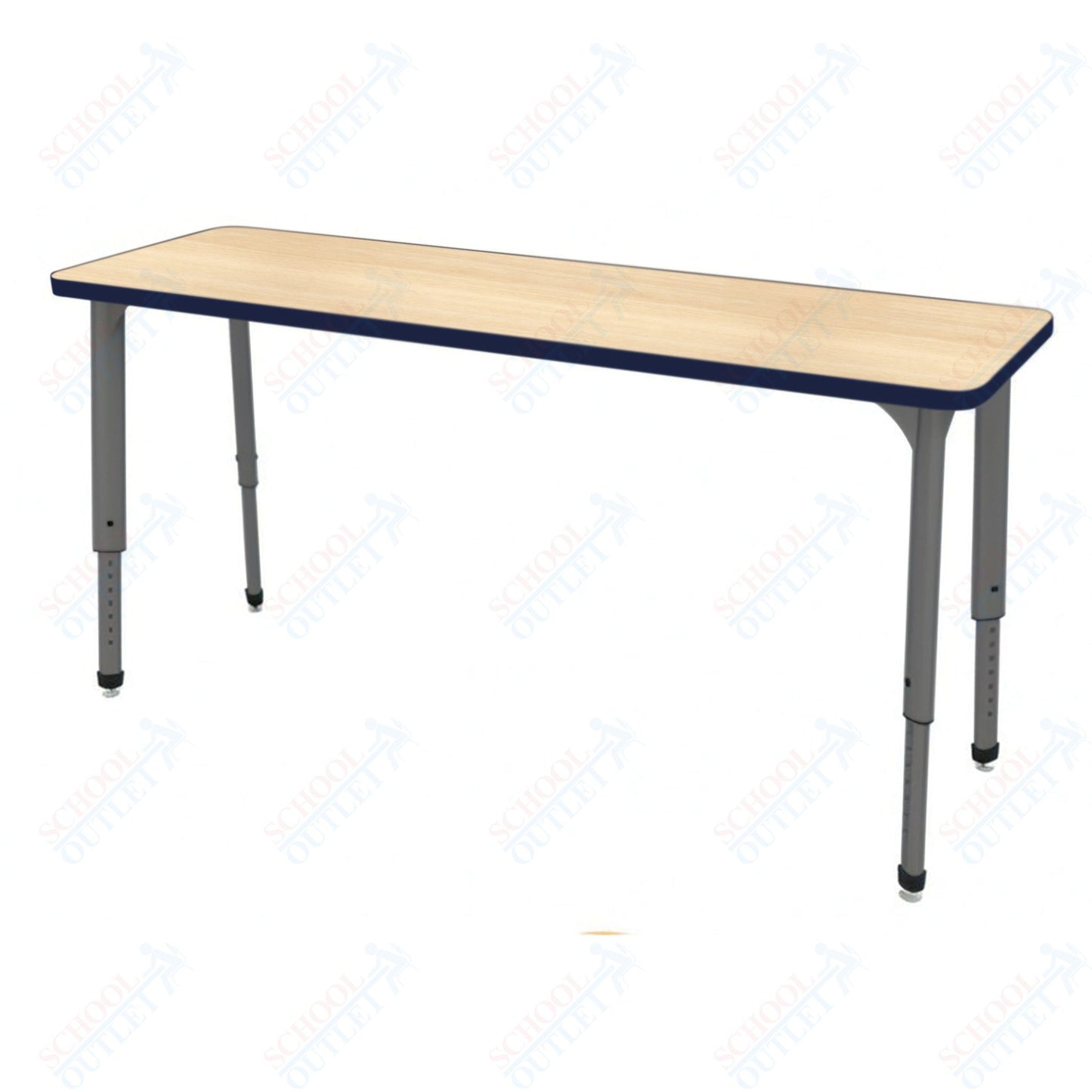 Marco Apex Series Rectangle Preschool Collaborative Desk 20" x 60" Adjustable Height 17"-24" (38-2222-MB)
