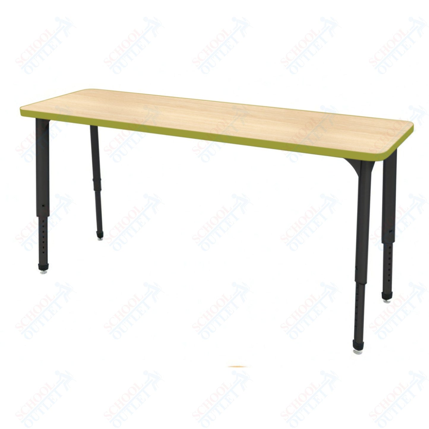Marco Apex Series Rectangle Preschool Collaborative Desk 20" x 60" Adjustable Height 17"-24" (38-2222-MB)