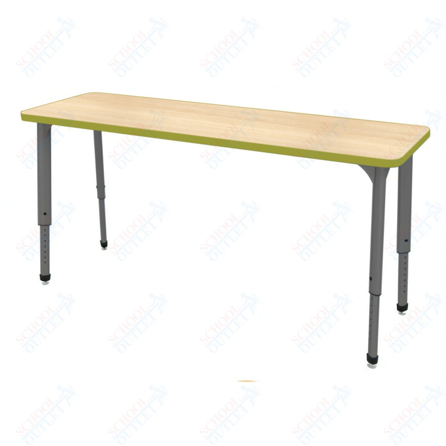 Marco Apex Series Rectangle Preschool Collaborative Desk 20" x 60" Adjustable Height 17"-24" (38-2222-MB)