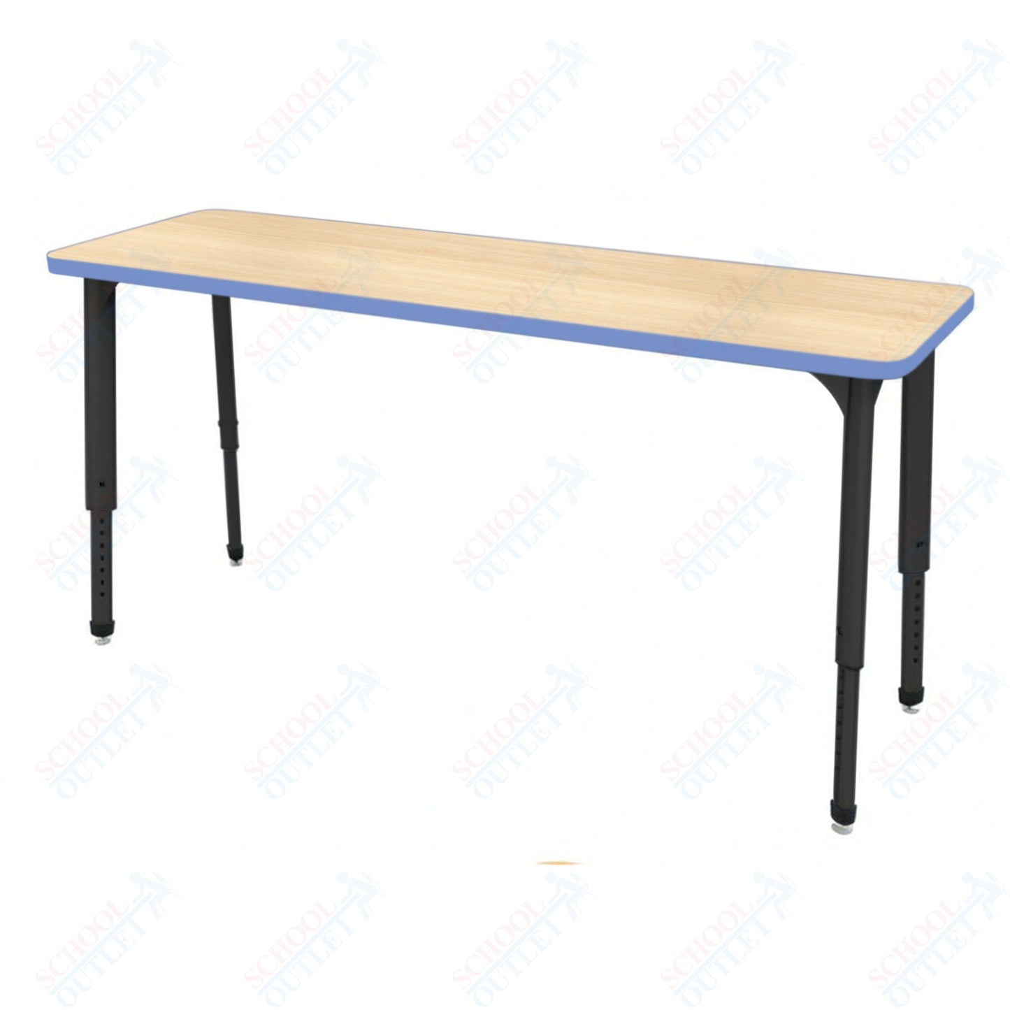 Marco Apex Series Rectangle Preschool Collaborative Desk 20" x 60" Adjustable Height 17"-24" (38-2222-MB)