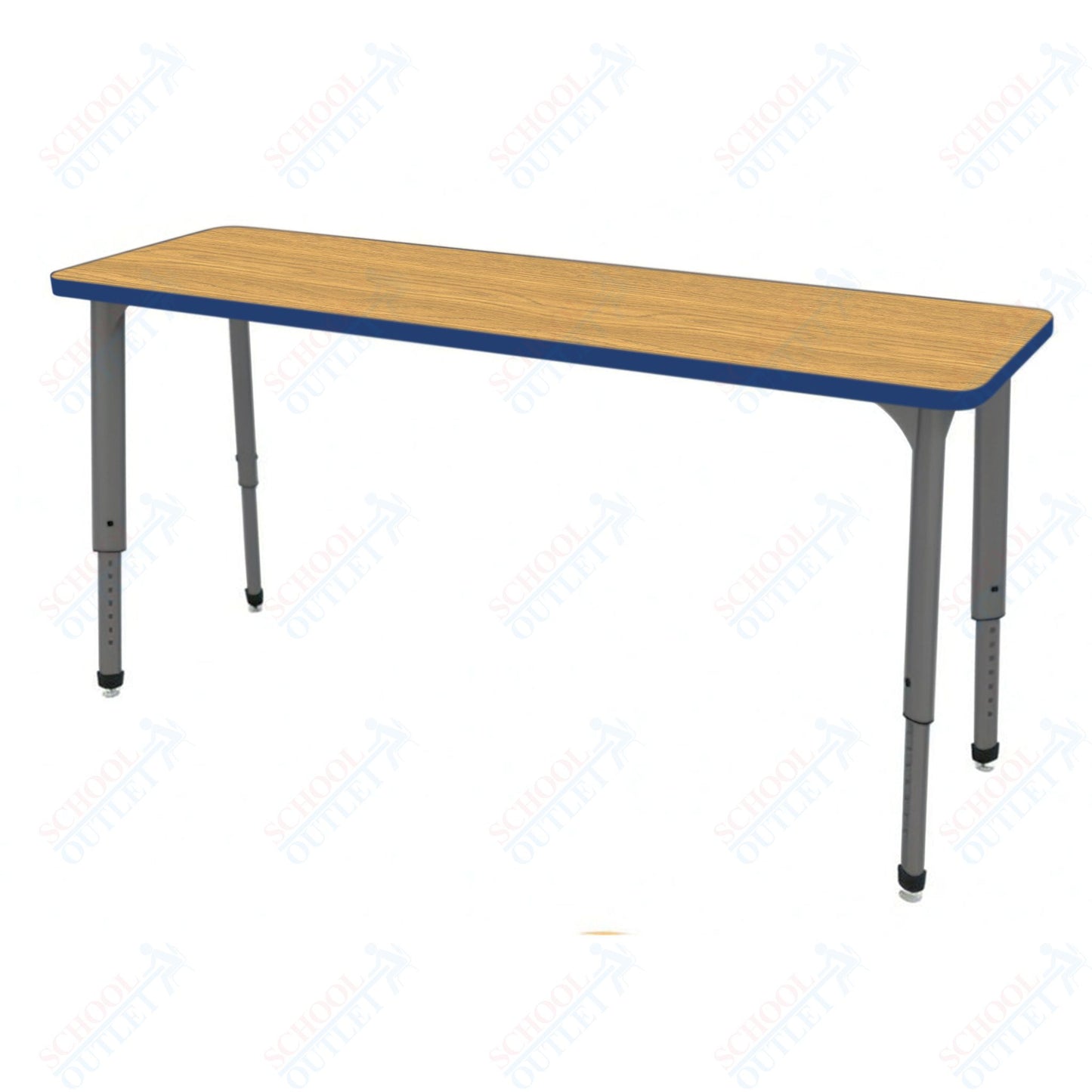 Marco Apex Series Rectangle Preschool Collaborative Desk 20" x 60" Adjustable Height 17"-24" (38-2222-MB)
