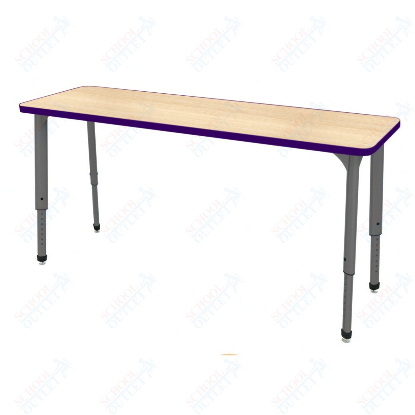 Marco Apex Series Rectangle Preschool Collaborative Desk 20" x 60" Adjustable Height 17"-24" (38-2222-MB)