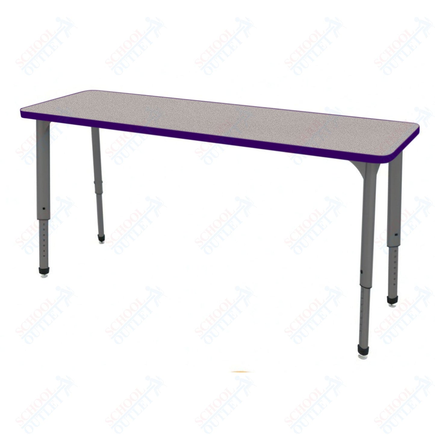 Marco Apex Series Rectangle Preschool Collaborative Desk 20" x 60" Adjustable Height 17"-24" (38-2222-MB)