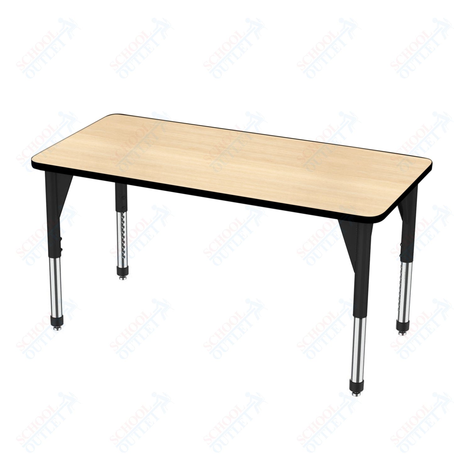 Marco Apex Series Rectangle Preschool Activity Table 24" x 72" Height Adjustable Legs 17"-24" (38-2230-MB)