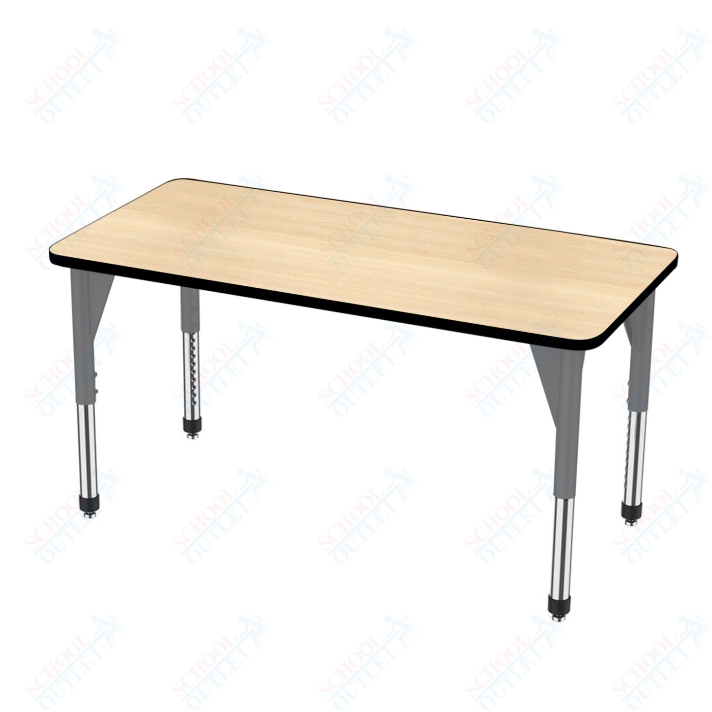 Marco Apex Series Rectangle Preschool Activity Table 24" x 72" Height Adjustable Legs 17"-24" (38-2230-MB)