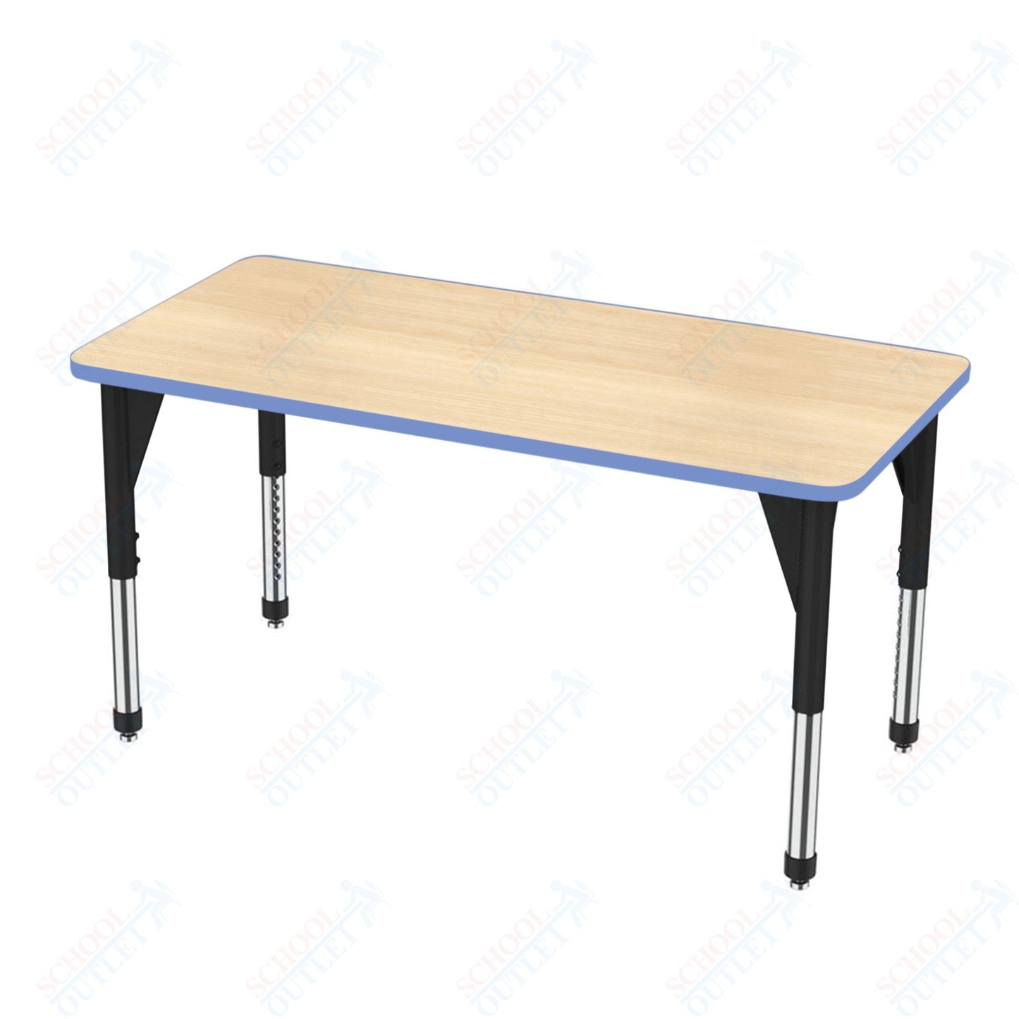 Marco Apex Series Rectangle Preschool Activity Table 24" x 72" Height Adjustable Legs 17"-24" (38-2230-MB)