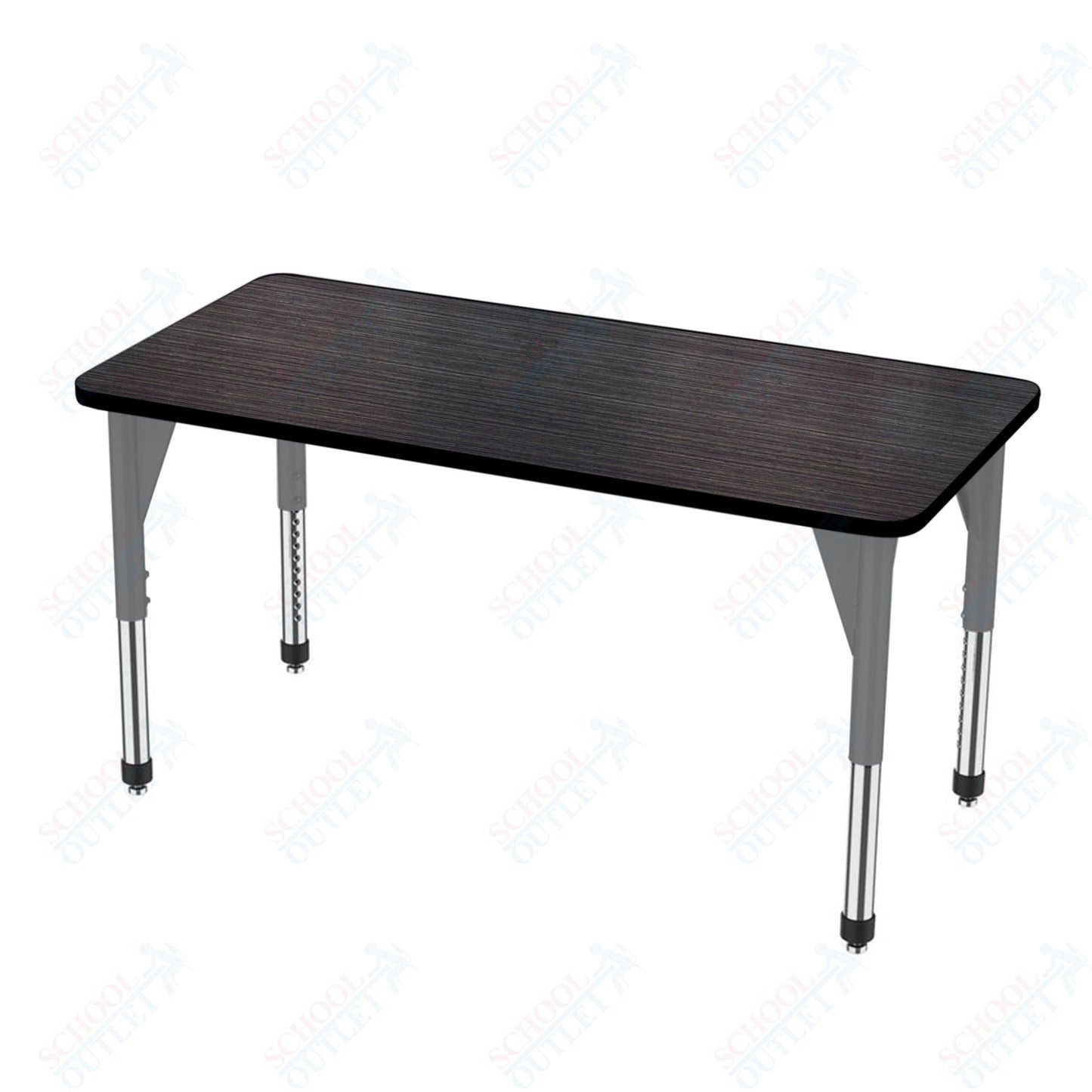 Marco Apex Series Rectangle Preschool Activity Table 24" x 72" Height Adjustable Legs 17"-24" (38-2230-MB)
