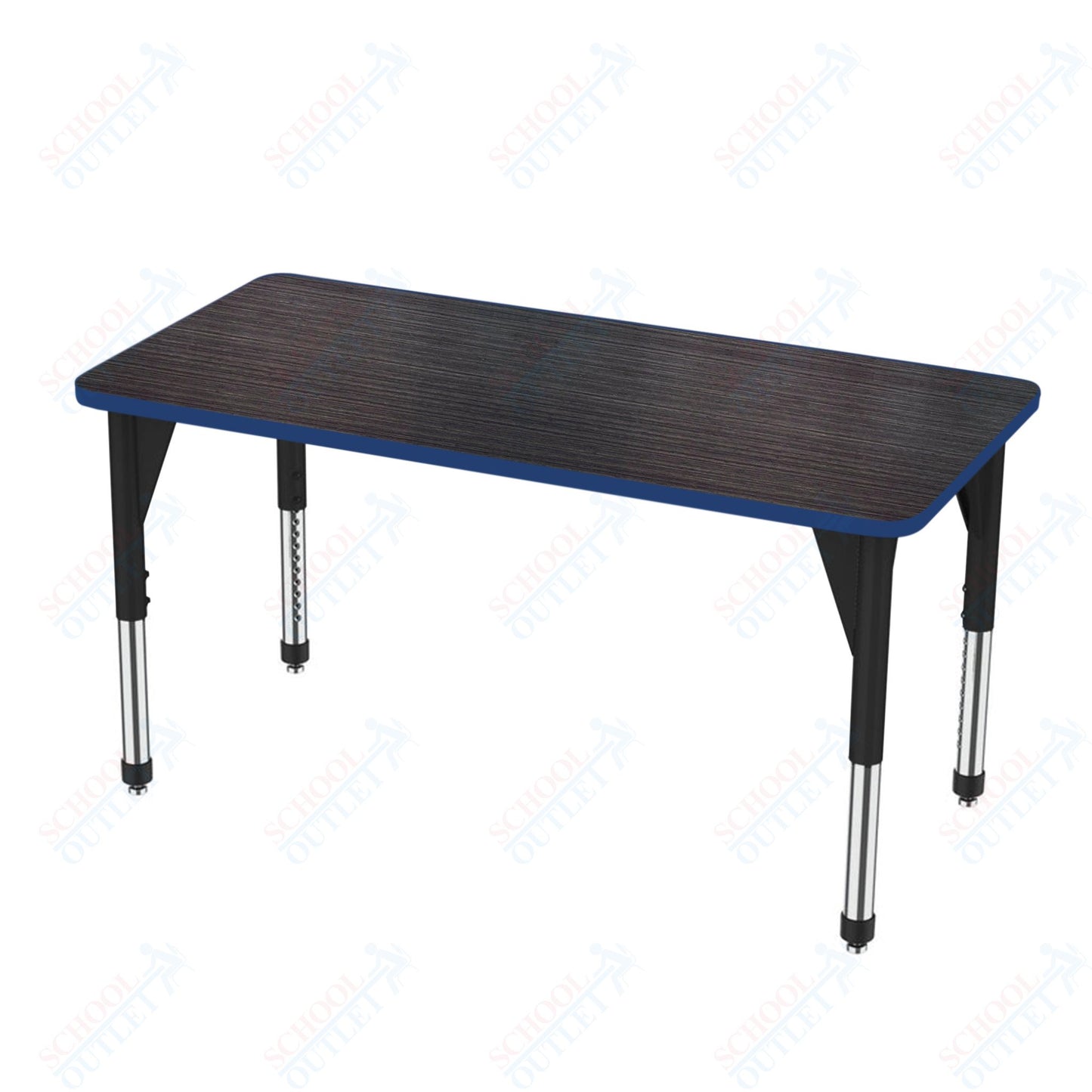 Marco Apex Series Rectangle Preschool Activity Table 24" x 72" Height Adjustable Legs 17"-24" (38-2230-MB)