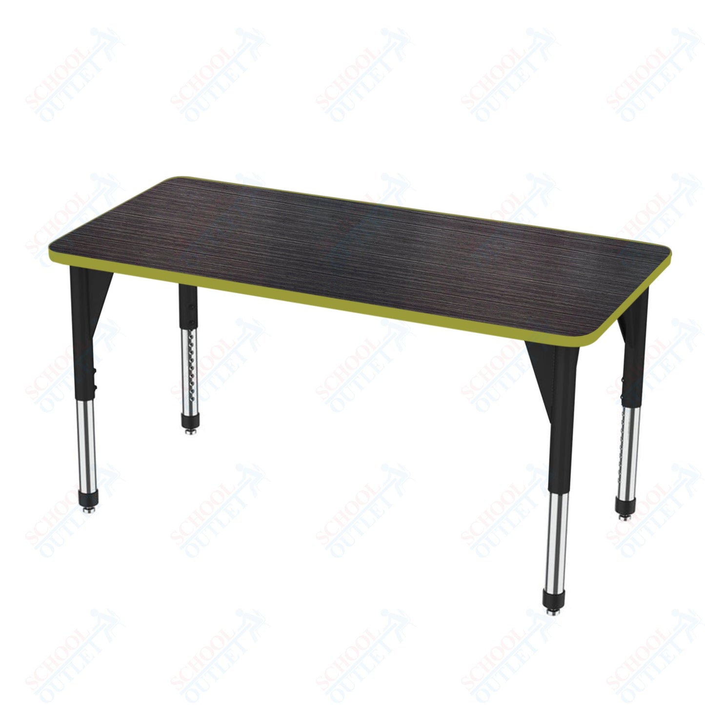 Marco Apex Series Rectangle Preschool Activity Table 24" x 72" Height Adjustable Legs 17"-24" (38-2230-MB)