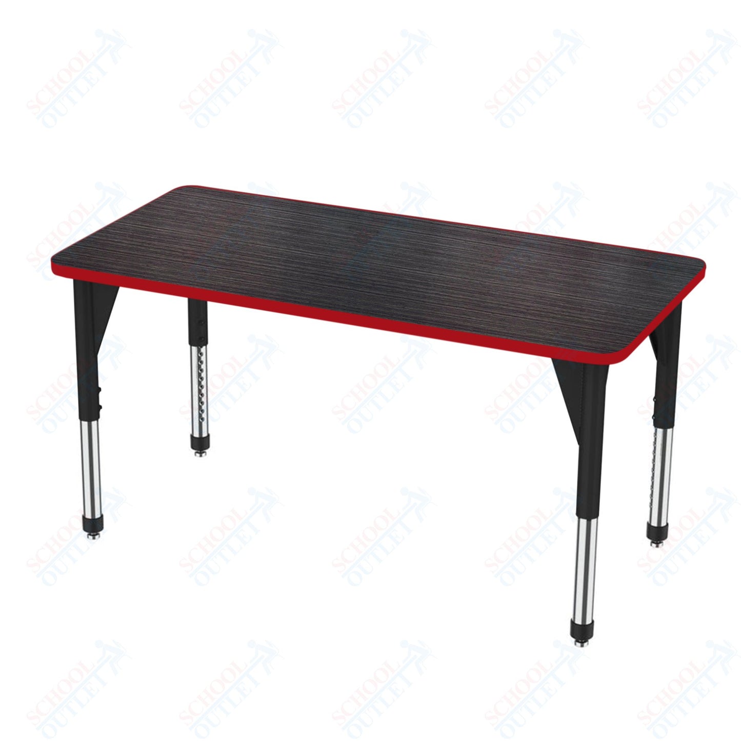 Marco Apex Series Rectangle Preschool Activity Table 24" x 72" Height Adjustable Legs 17"-24" (38-2230-MB)