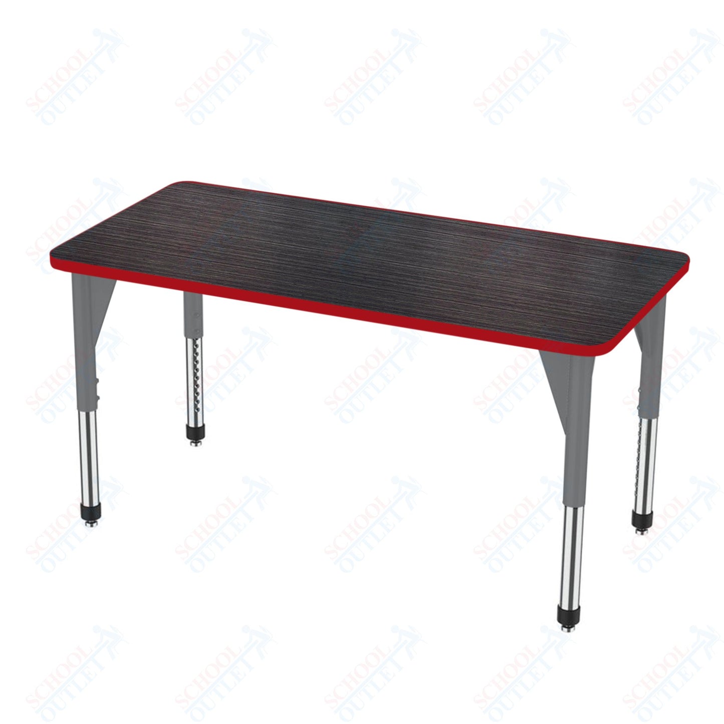 Marco Apex Series Rectangle Preschool Activity Table 24" x 72" Height Adjustable Legs 17"-24" (38-2230-MB)