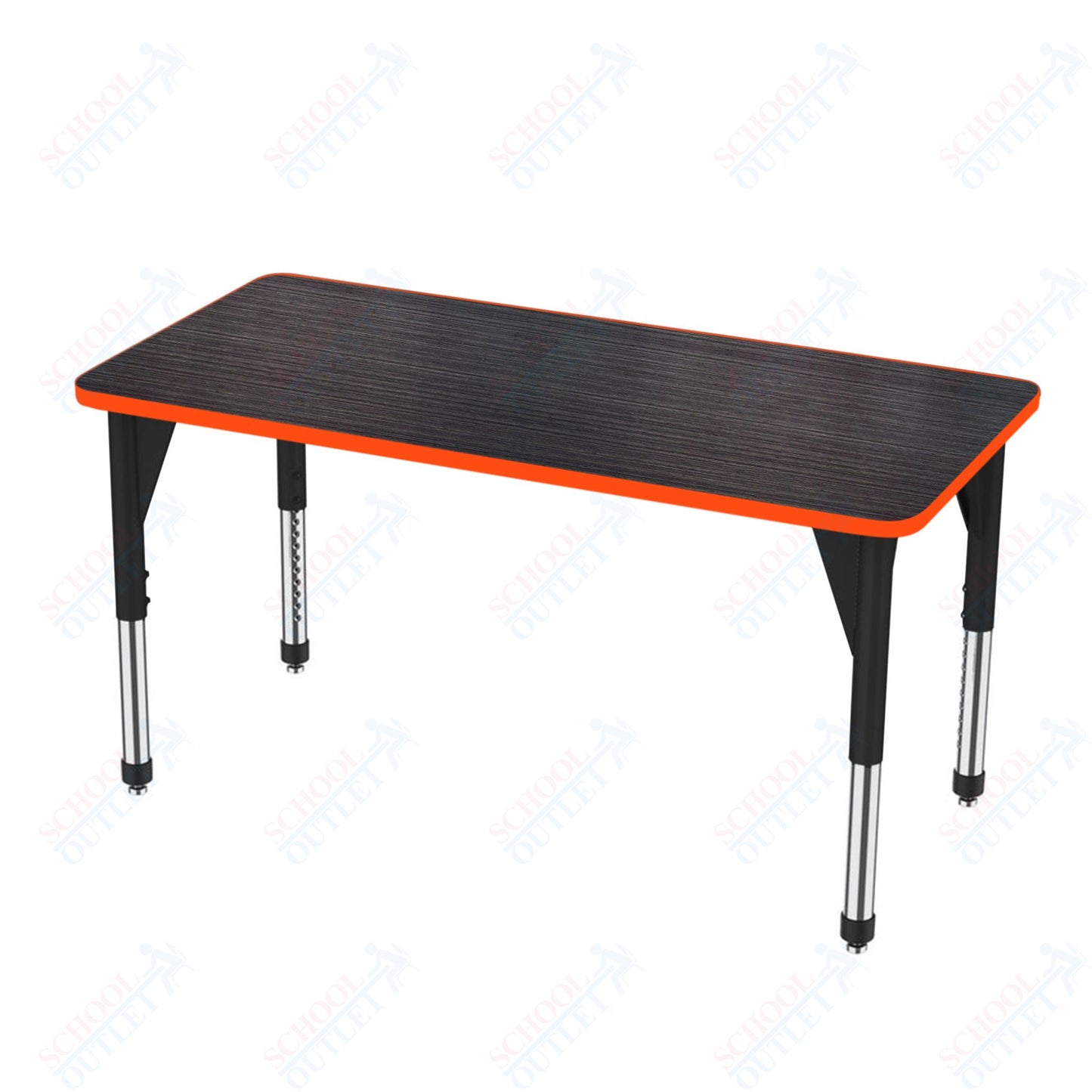 Marco Apex Series Rectangle Preschool Activity Table 24" x 72" Height Adjustable Legs 17"-24" (38-2230-MB)