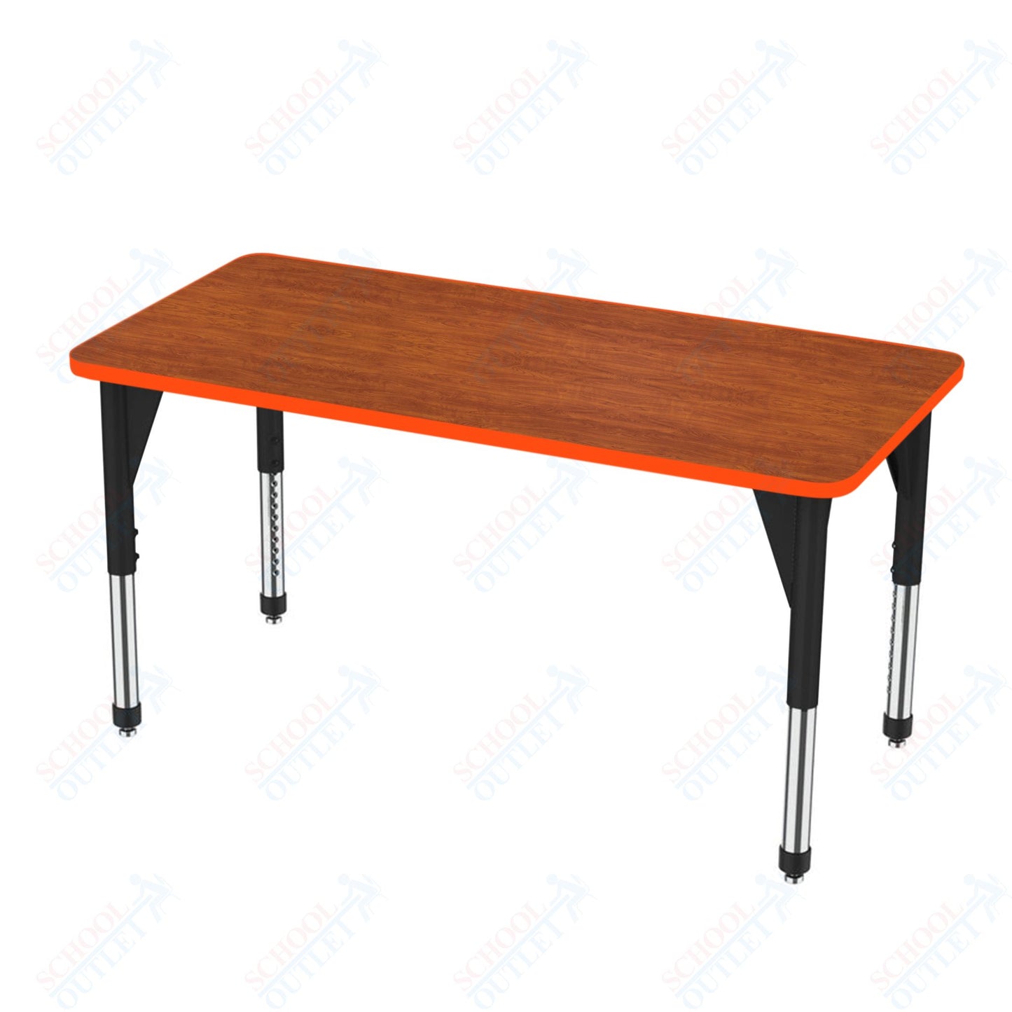 Marco Apex Series Rectangle Preschool Activity Table 24" x 72" Height Adjustable Legs 17"-24" (38-2230-MB)