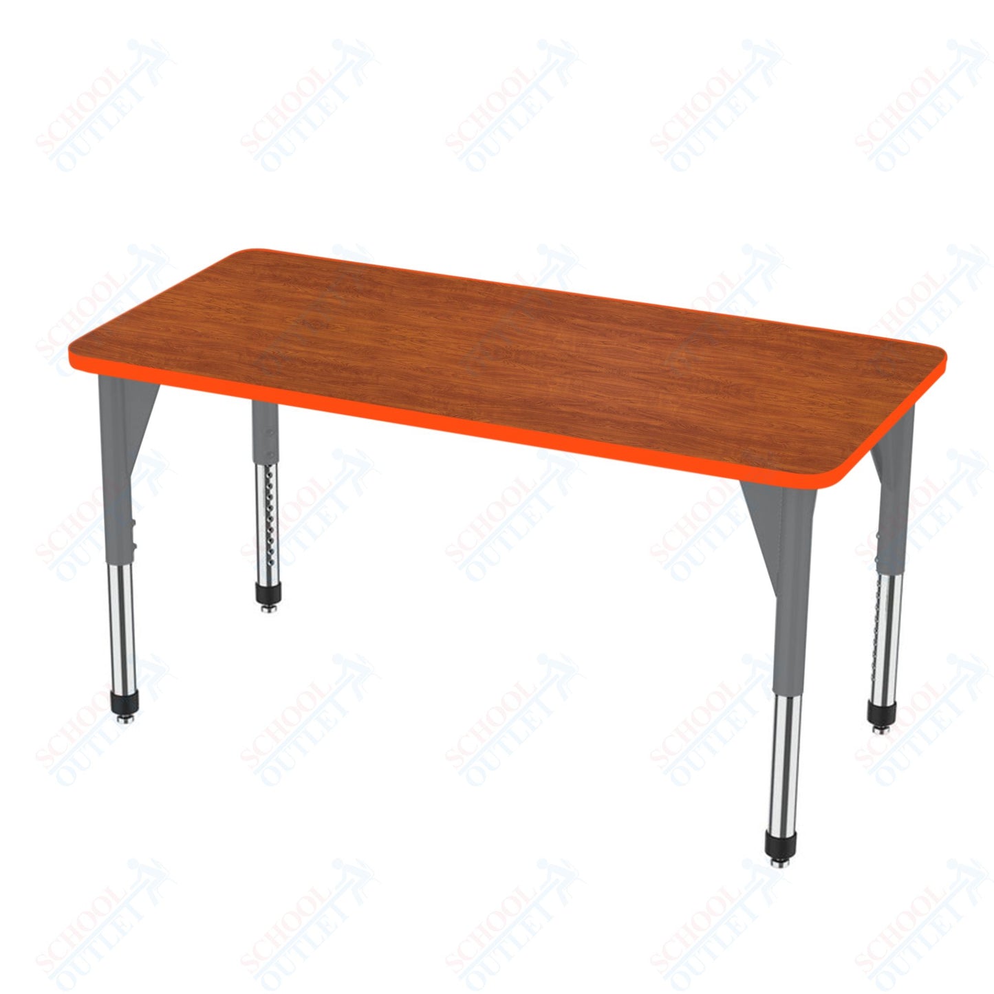 Marco Apex Series Rectangle Preschool Activity Table 24" x 72" Height Adjustable Legs 17"-24" (38-2230-MB)