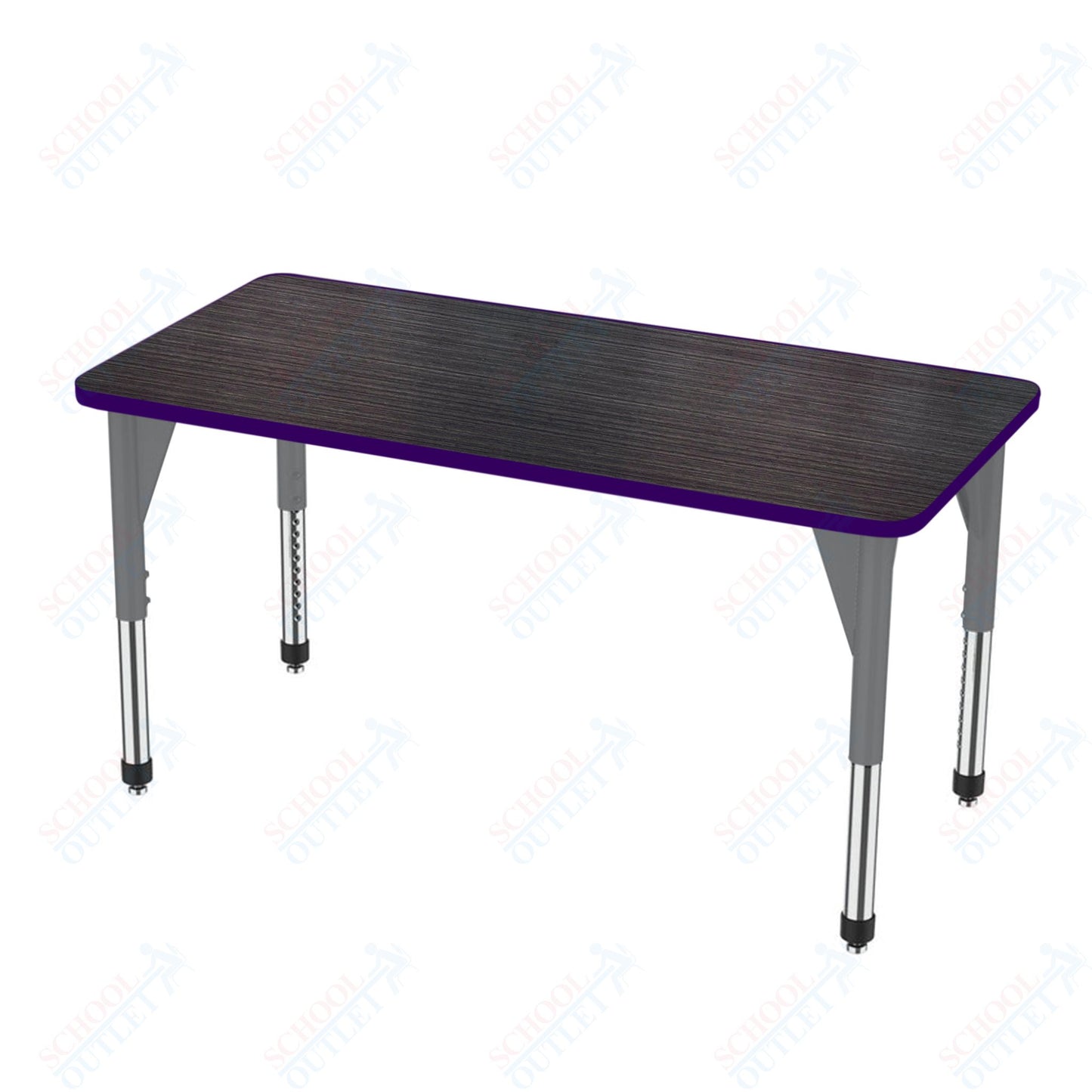 Marco Apex Series Rectangle Preschool Activity Table 30" x 72" Height Adjustable Legs 17"-24" (38-2238-MB)